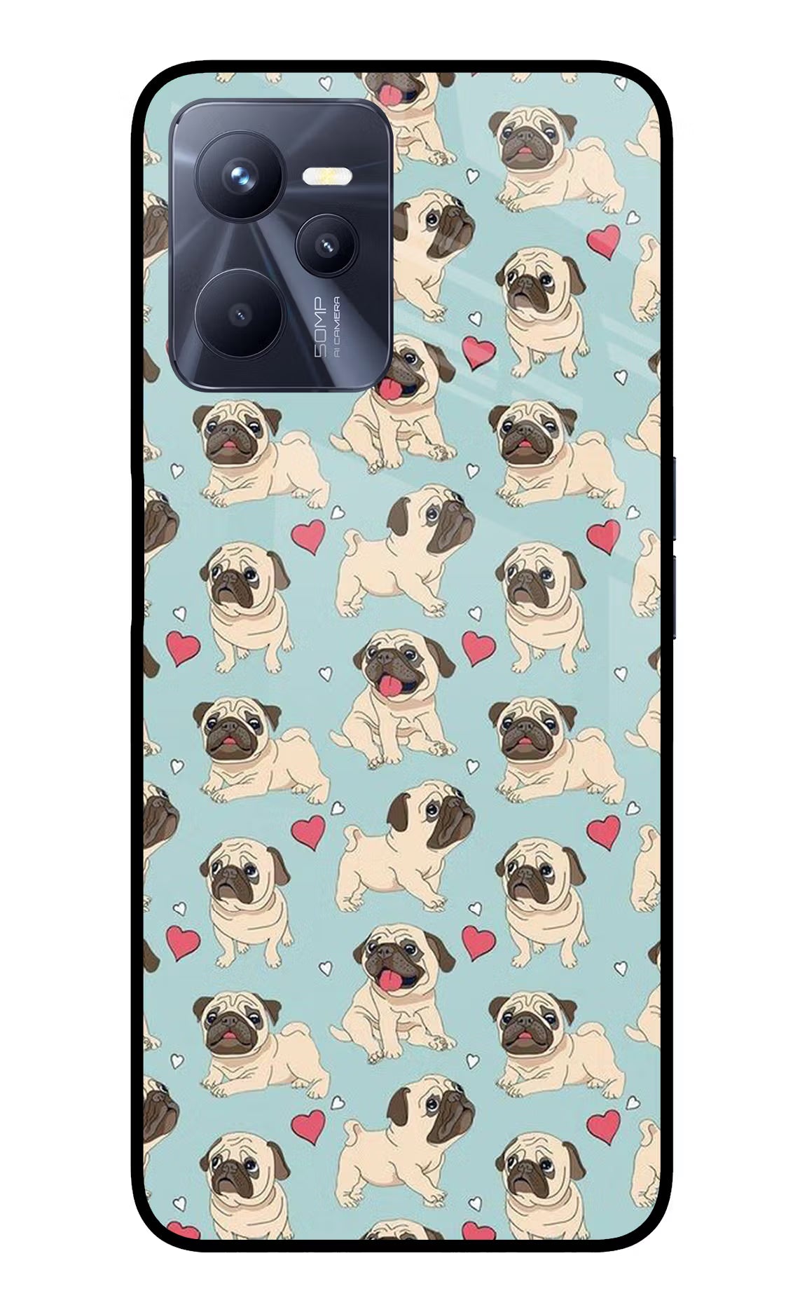 Pug Dog Realme C35 Glass Case - Pug Dog Realme C35 Glass Case Pug Dog Realme C35 Glass Case