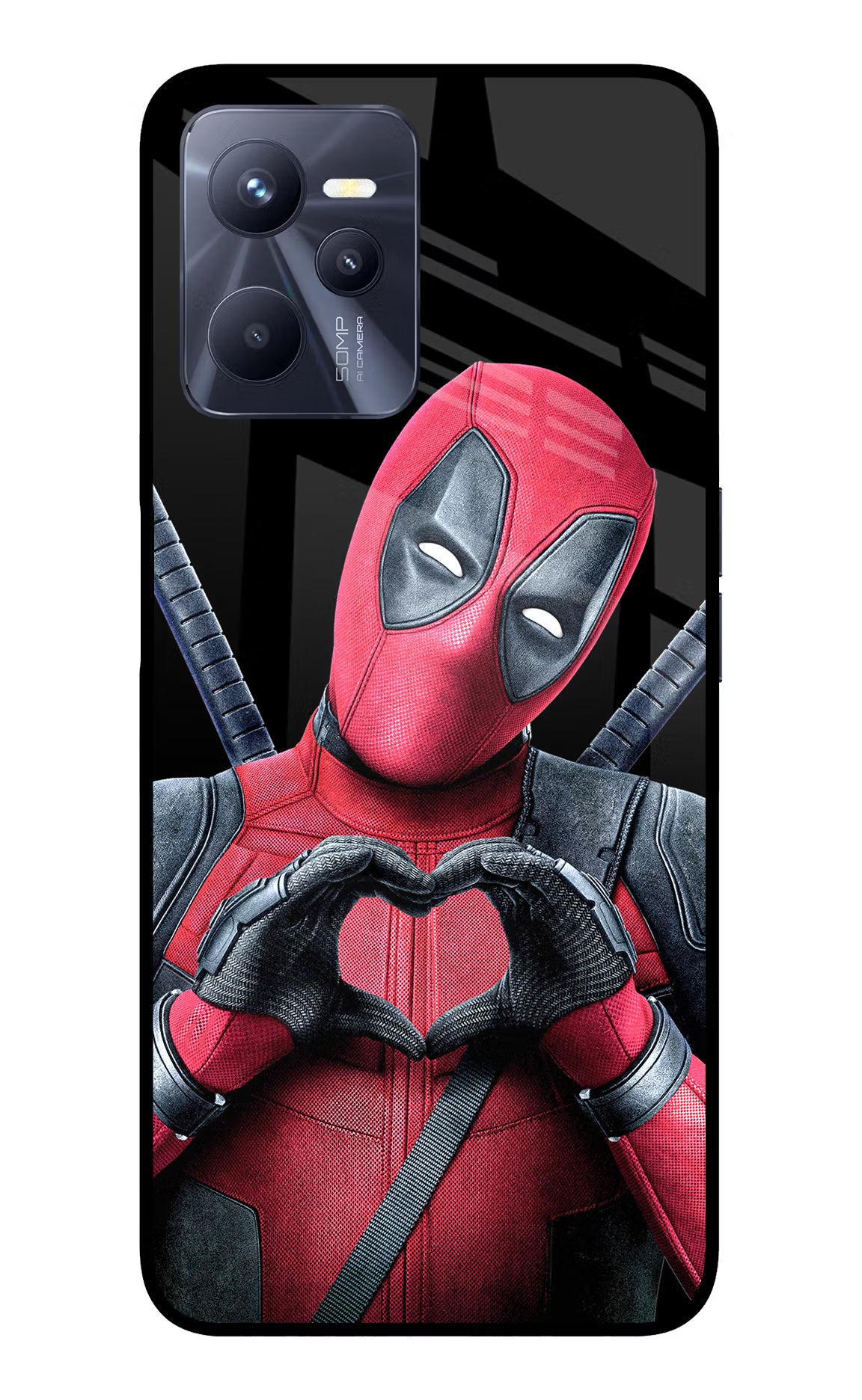 Deadpool Realme C35 Glass Case - Deadpool Realme C35 Glass Case Deadpool Realme C35 Glass Case