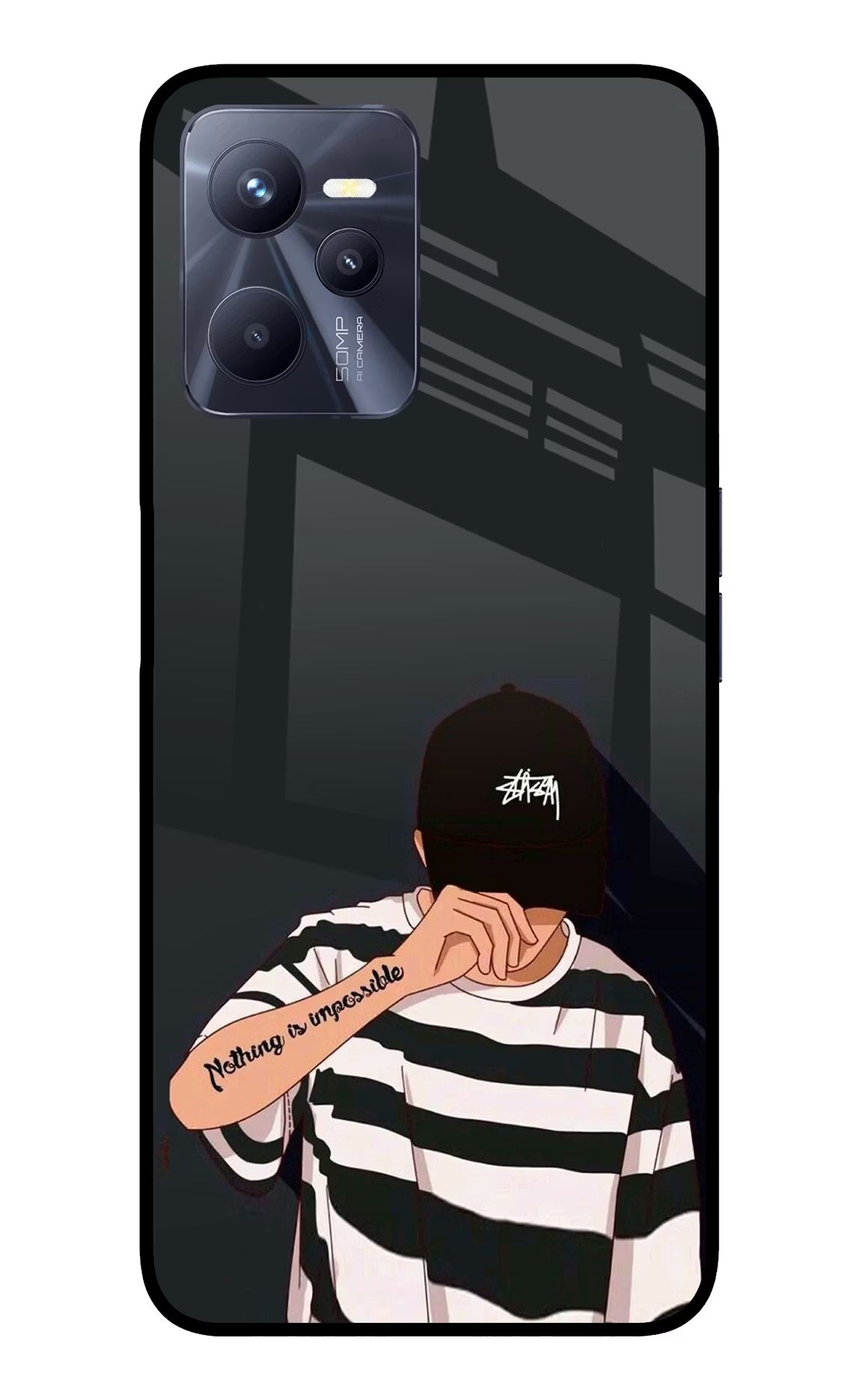 Aesthetic Boy Realme C35 Glass Case - Aesthetic Boy Realme C35 Glass Case Aesthetic Boy Realme C35 Glass Case