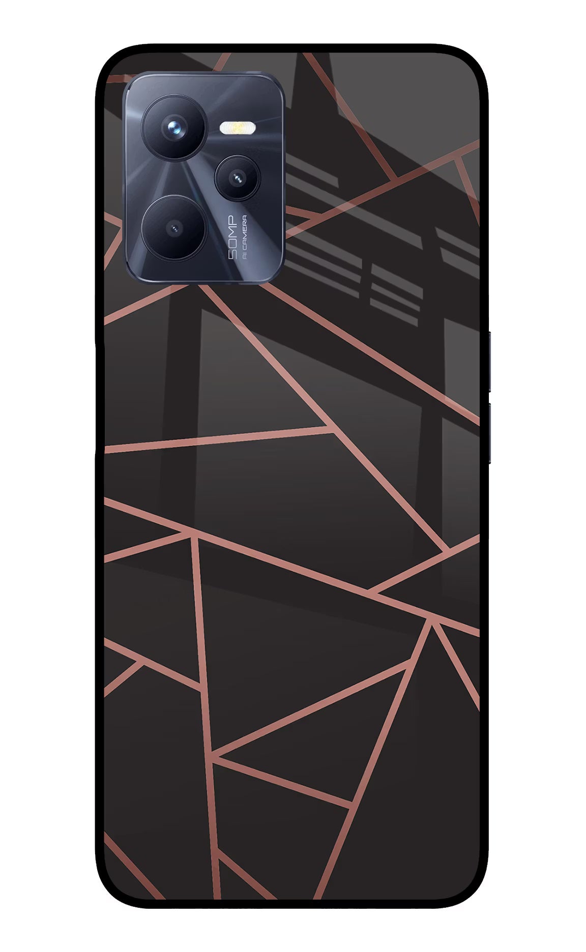 Geometric Pattern Realme C35 Glass Case - Geometric Pattern Realme C35 Glass Case Geometric Pattern Realme C35 Glass Case