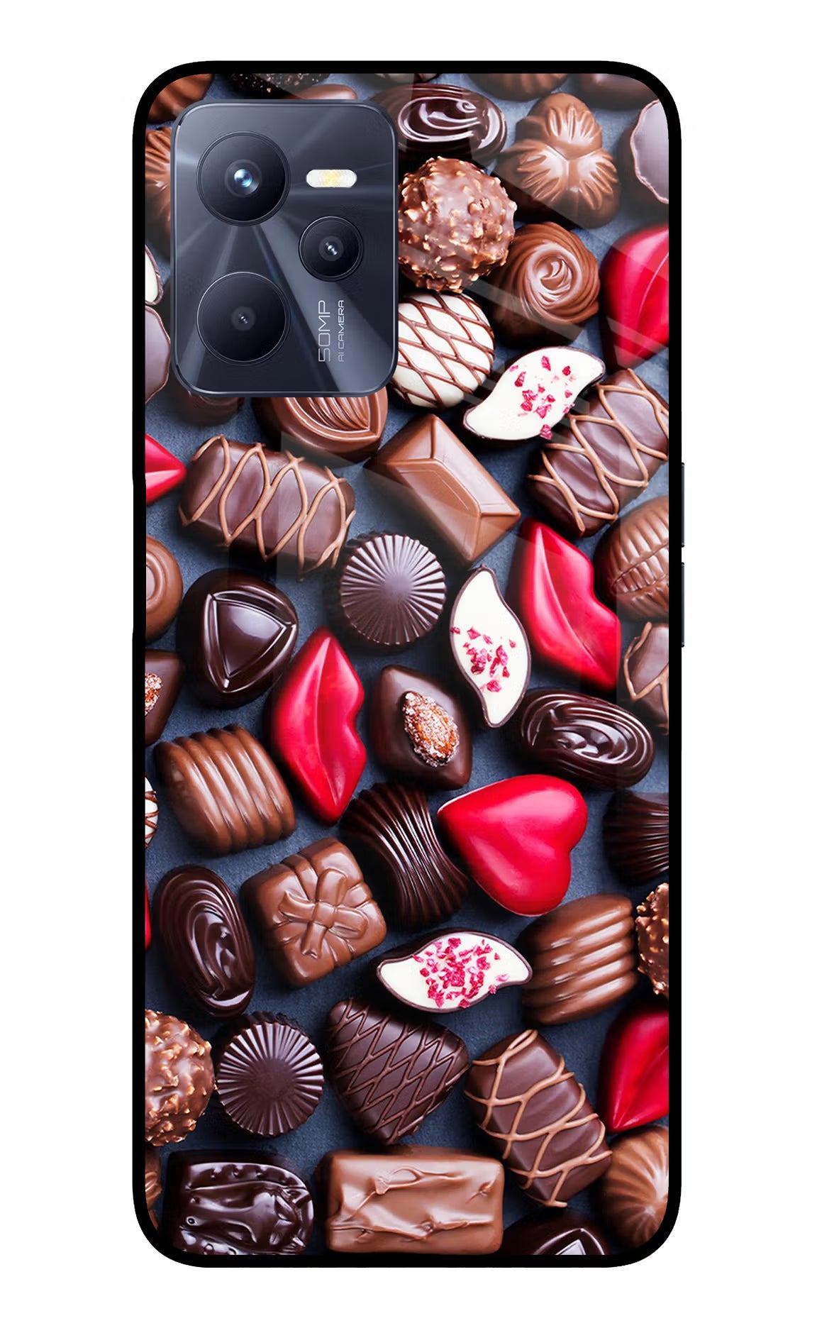 Chocolates Realme C35 Glass Case - Chocolates Realme C35 Glass Case Chocolates Realme C35 Glass Case