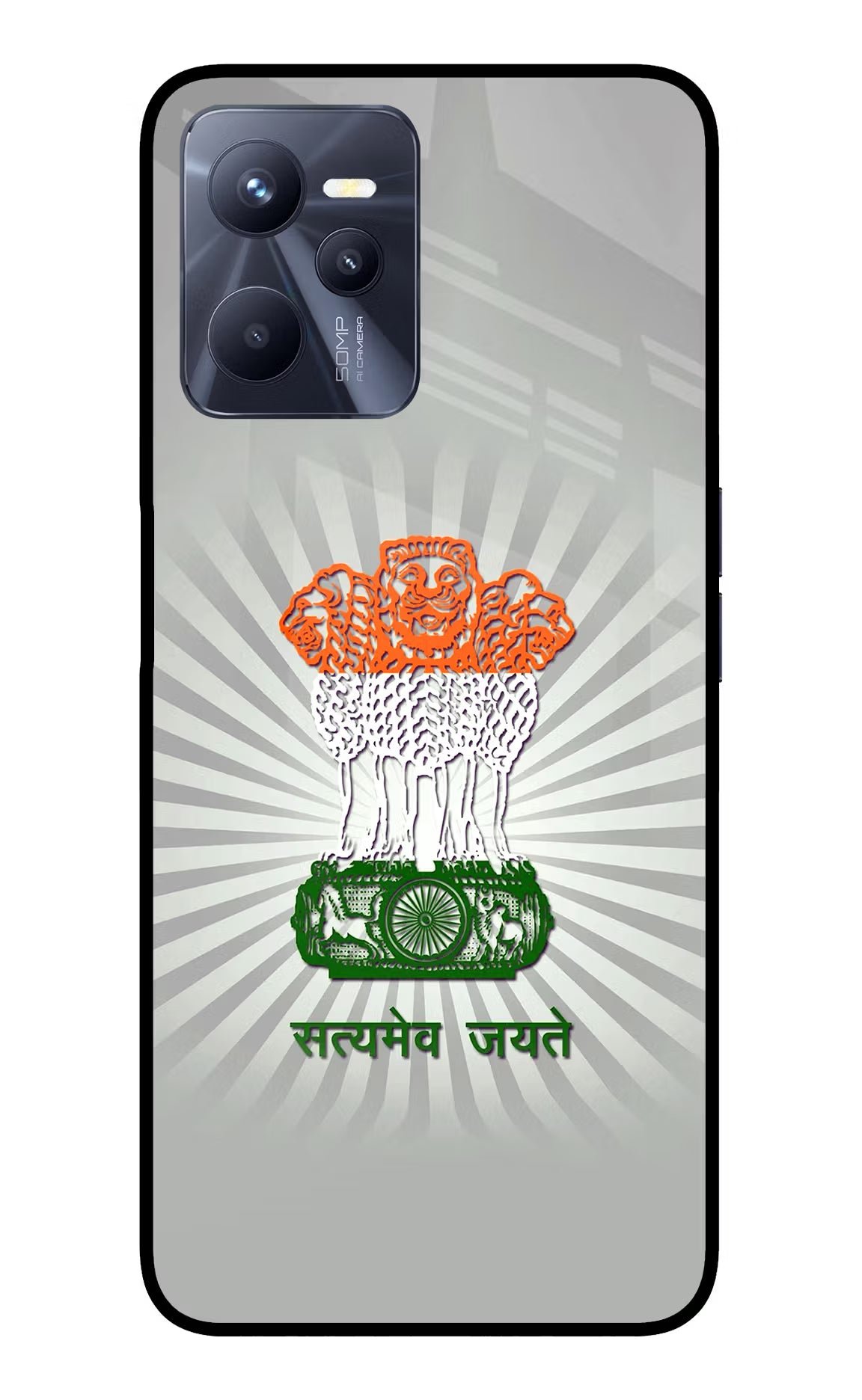 Satyamev Jayate Art Realme C35 Glass Case - Satyamev Jayate Art Realme C35 Glass Case Satyamev Jayate Art Realme C35 Glass Case