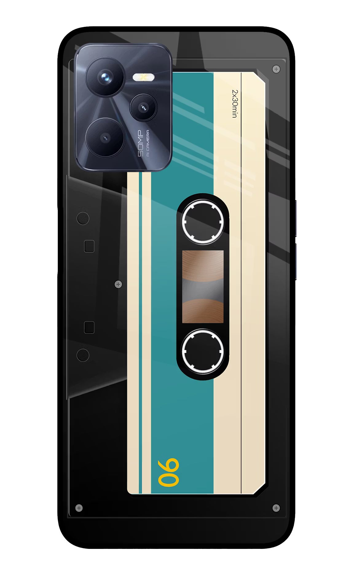 Cassette Realme C35 Glass Case - Cassette Realme C35 Glass Case Cassette Realme C35 Glass Case