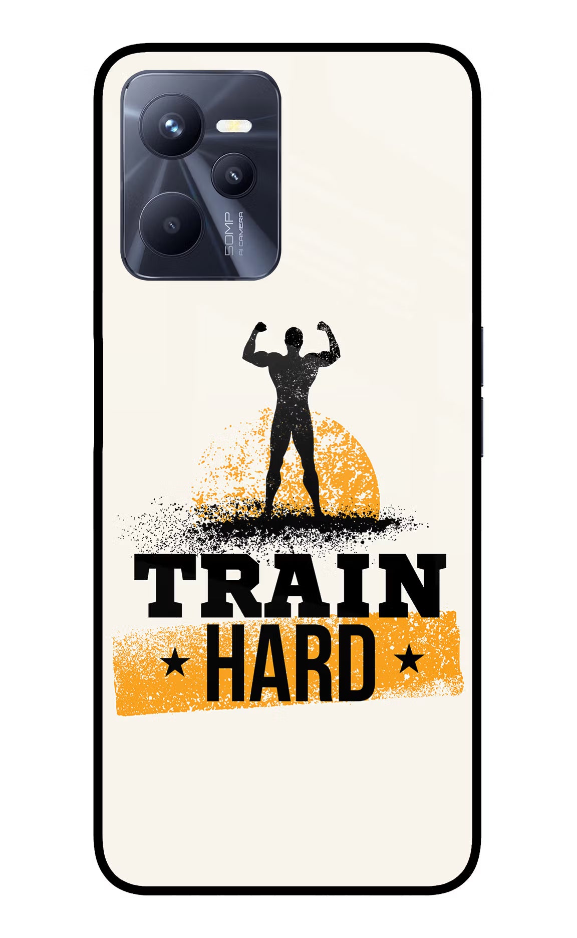 Train Hard Realme C35 Glass Case - Train Hard Realme C35 Glass Case Train Hard Realme C35 Glass Case