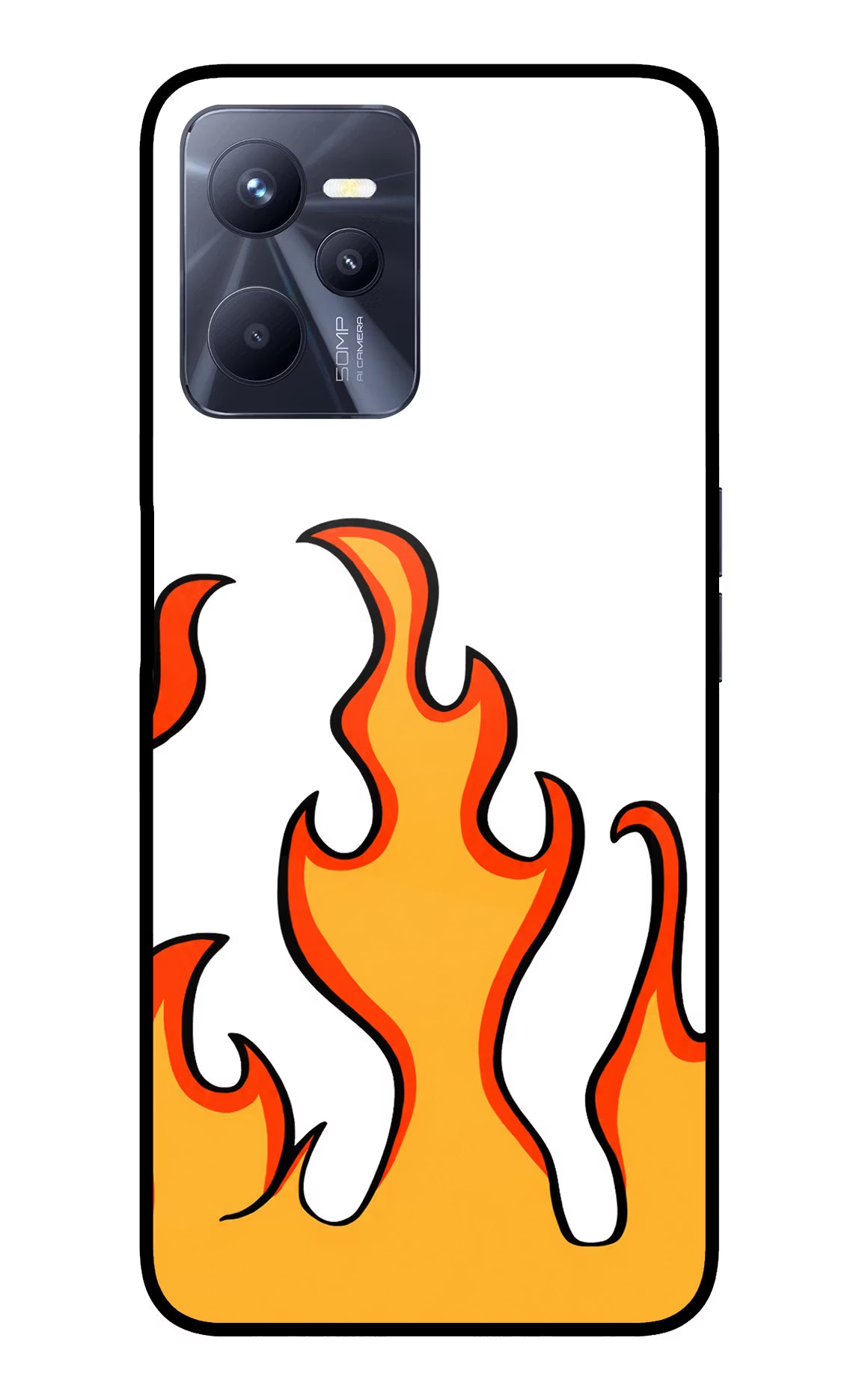 Fired Up – White Realme C35 Glass Case - Fired Up – White Realme C35 Glass Case Fired Up – White Realme C35 Glass Case
