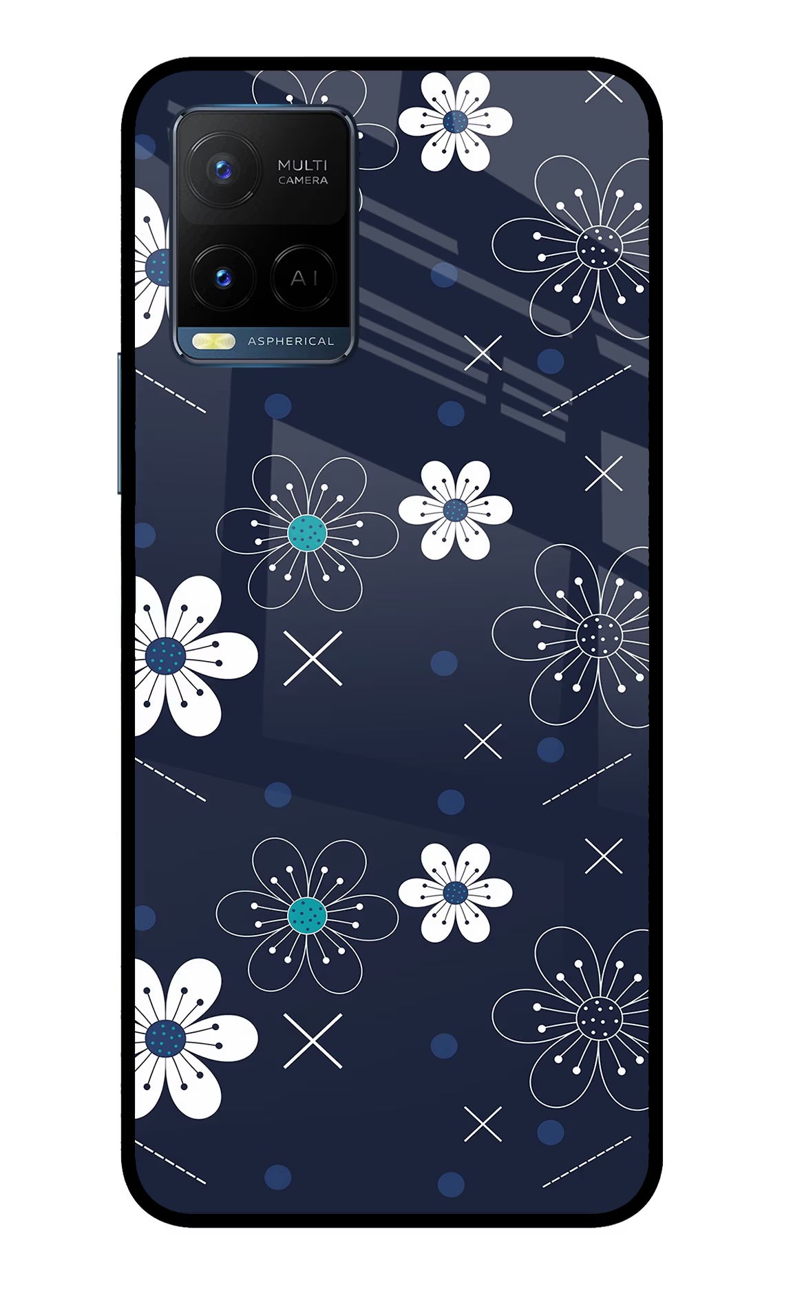 Flowers Vivo Y33T Glass Case - Flowers Vivo Y33T Glass Case Flowers Vivo Y33T Glass Case