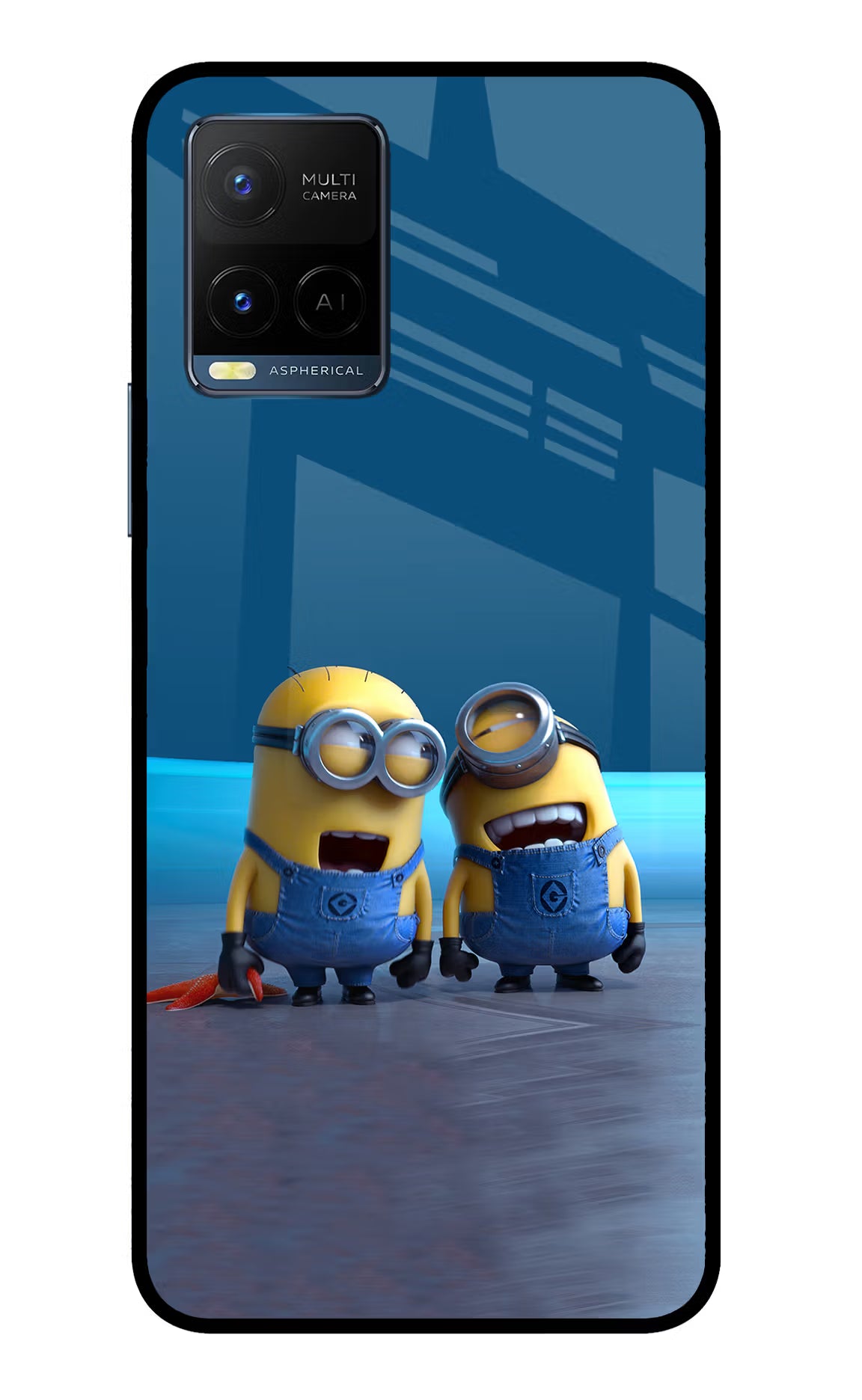Minion Laughing Vivo Y33T Glass Case - Minion Laughing Vivo Y33T Glass Case Minion Laughing Vivo Y33T Glass Case