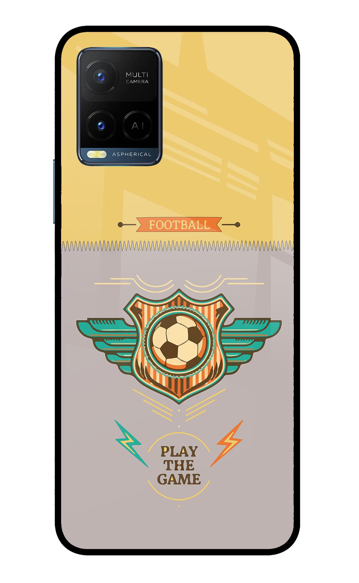 Football Vivo Y33T Glass Case - Football Vivo Y33T Glass Case Football Vivo Y33T Glass Case