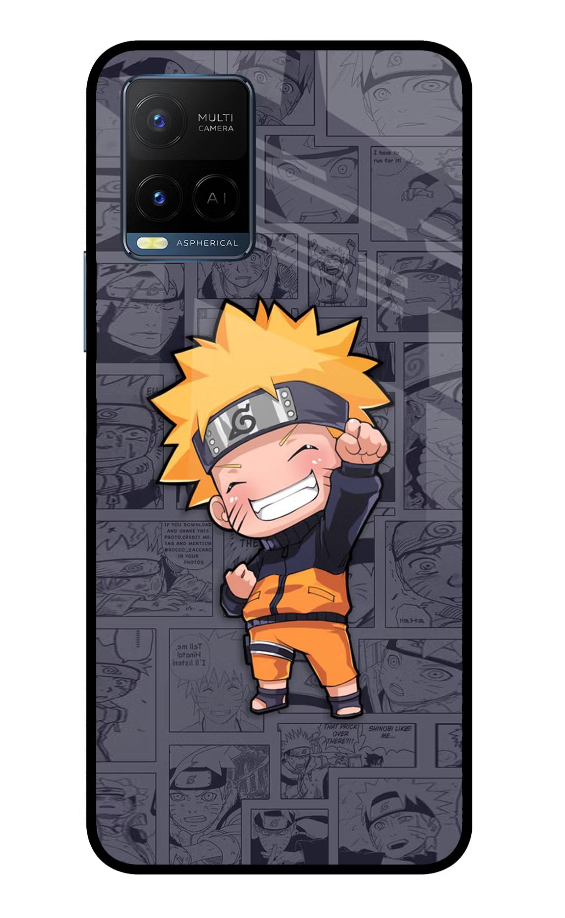 Chota Naruto Vivo Y33T Glass Case - Chota Naruto Vivo Y33T Glass Case Chota Naruto Vivo Y33T Glass Case