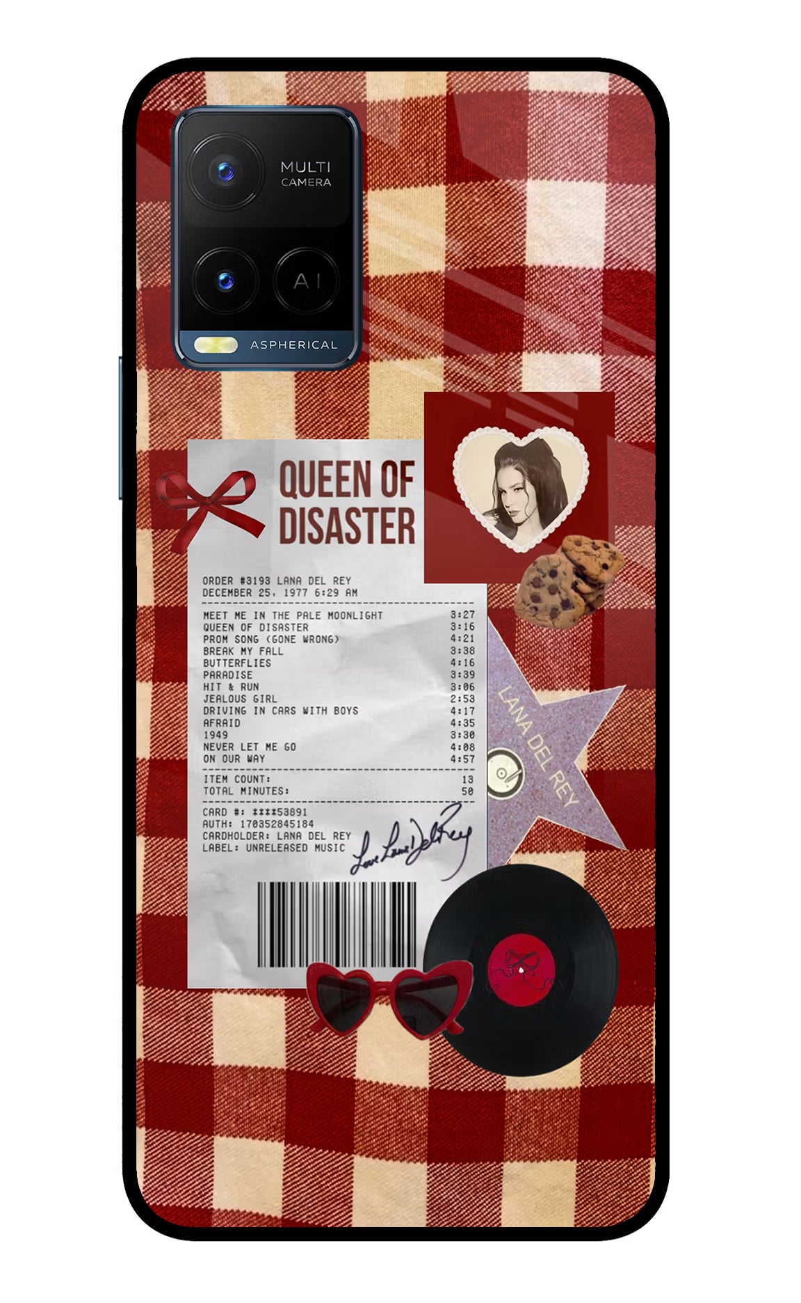 Queen of Disaster Vivo Y33T Glass Case - Queen of Disaster Vivo Y33T Glass Case Queen of Disaster Vivo Y33T Glass Case