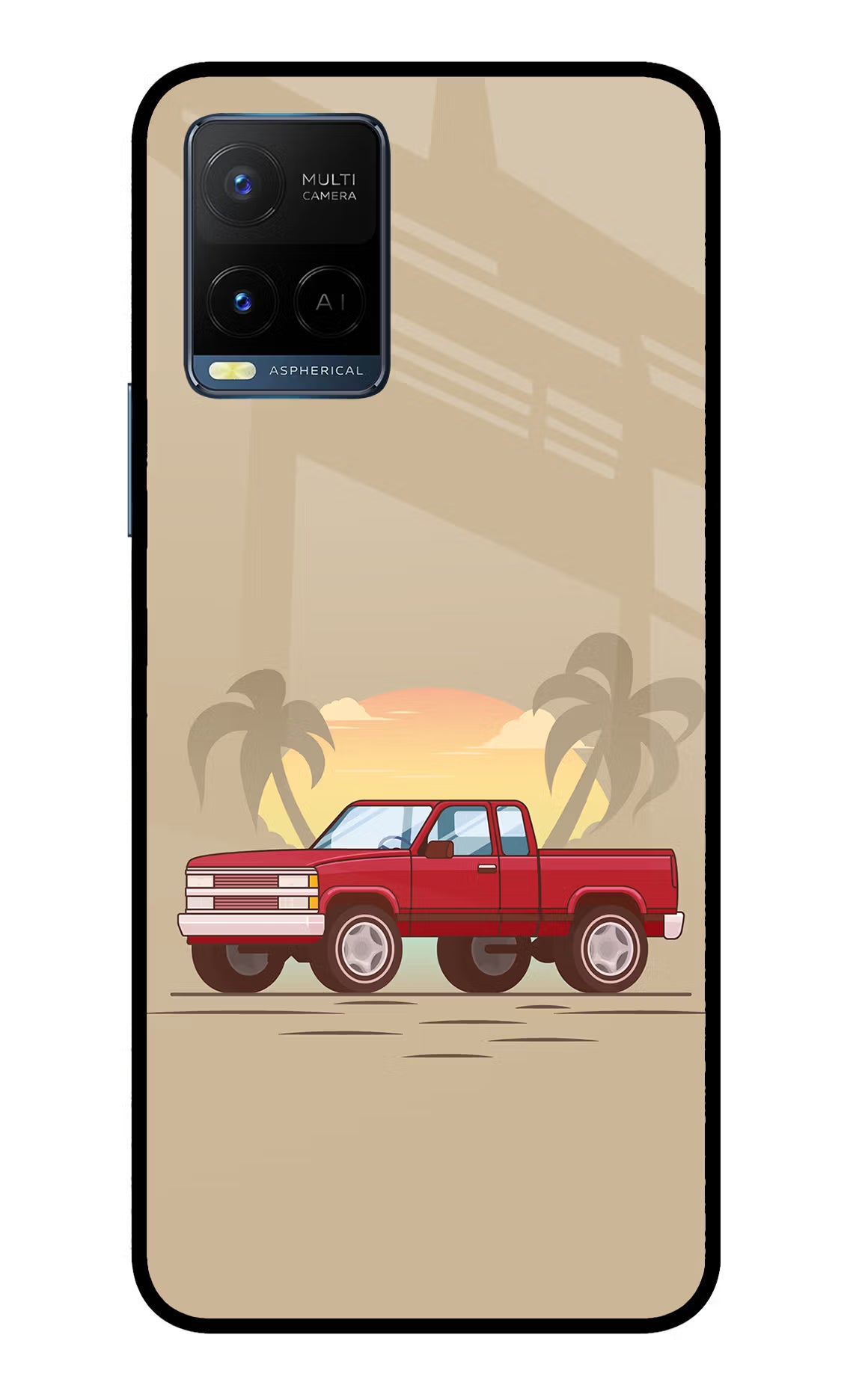 Desert Classic Drive Vivo Y33T Glass Case - Desert Classic Drive Vivo Y33T Glass Case Desert Classic Drive Vivo Y33T Glass Case