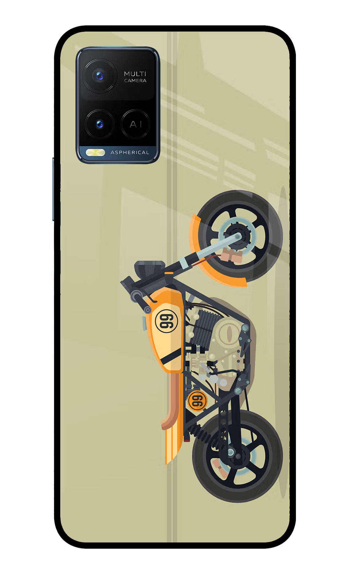 Vertical Speedster Vivo Y33T Glass Case - Vertical Speedster Vivo Y33T Glass Case Vertical Speedster Vivo Y33T Glass Case