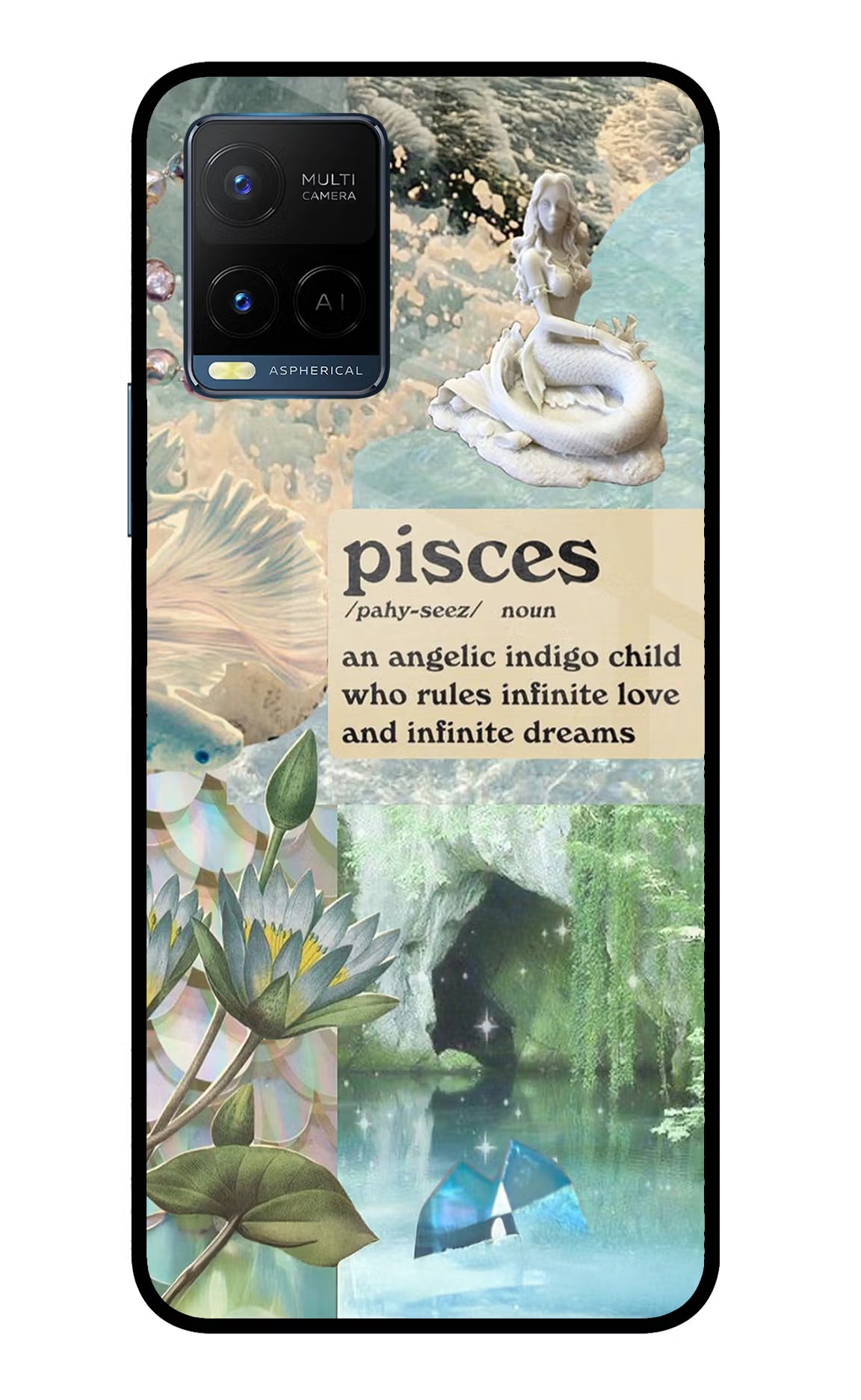 Pisces Zodiac Vivo Y33T Glass Case - Pisces Zodiac Vivo Y33T Glass Case Pisces Zodiac Vivo Y33T Glass Case