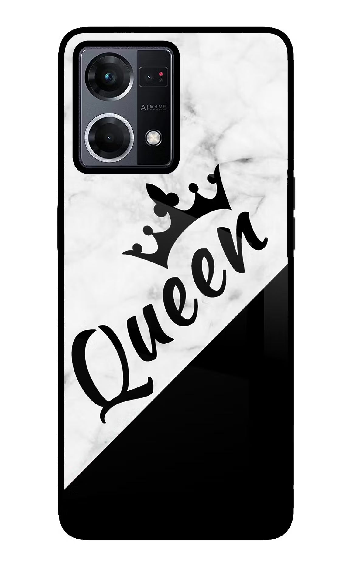 Queen Oppo F21 Pro 4G Glass Case - Queen Oppo F21 Pro 4G Glass Case Queen Oppo F21 Pro 4G Glass Case