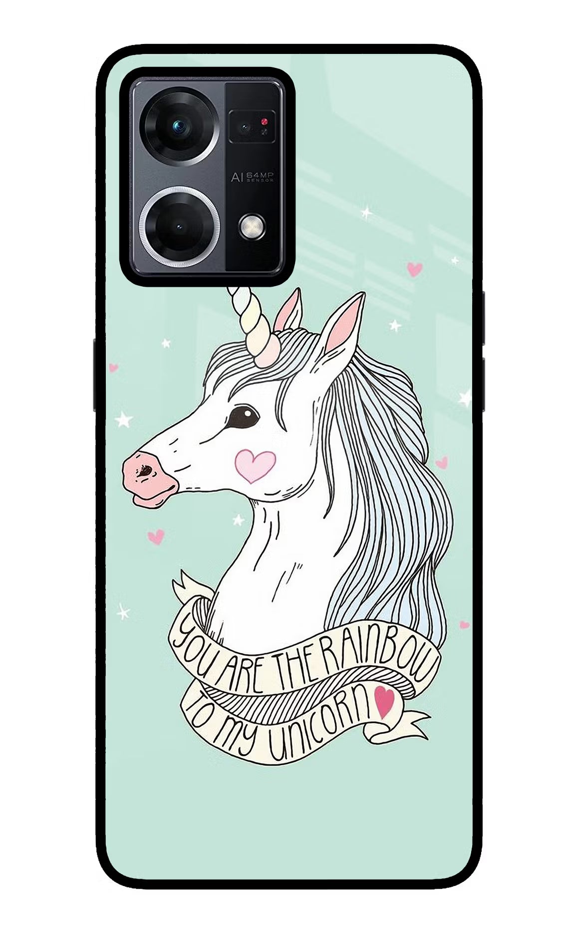 Unicorn Wallpaper Oppo F21 Pro 4G Back Cover - Unicorn Wallpaper Oppo F21 Pro 4G Glass Case Back Cover by Casekaro Unicorn Wallpaper Oppo F21 Pro 4G Glass Case Back Cover by Casekaro