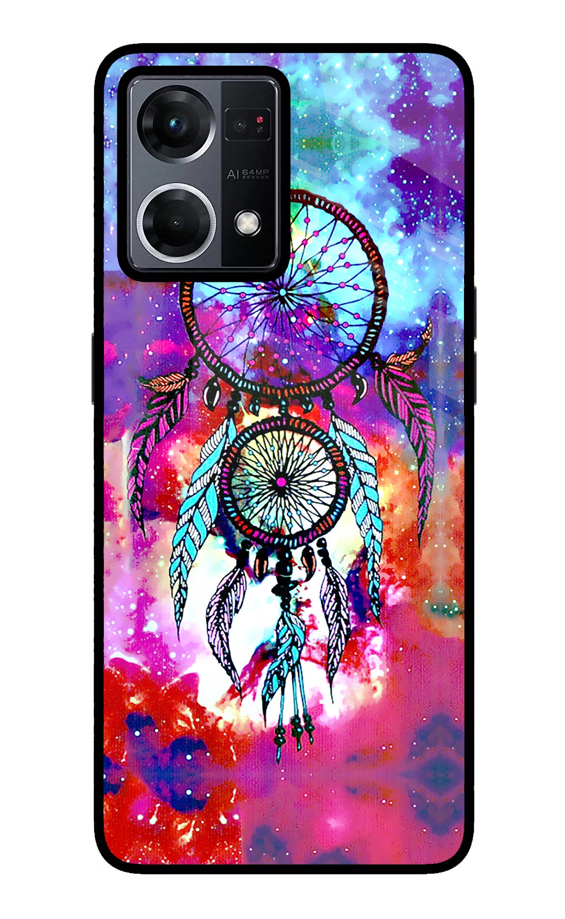 Dream Catcher Abstract Oppo F21 Pro 4G Back Cover - Dream Catcher Abstract Oppo F21 Pro 4G Glass Case Back Cover by Casekaro Dream Catcher Abstract Oppo F21 Pro 4G Glass Case Back Cover by Casekaro