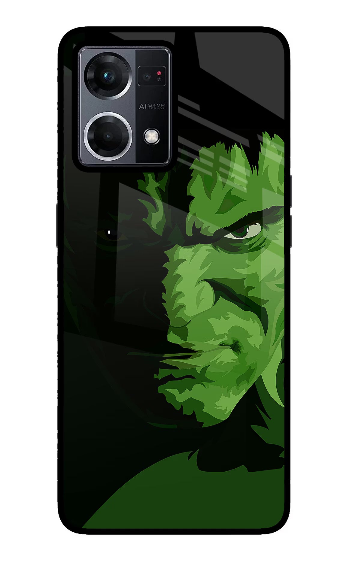 HULK Oppo F21 Pro 4G Back Cover - HULK Oppo F21 Pro 4G Glass Case Back Cover by Casekaro HULK Oppo F21 Pro 4G Glass Case Back Cover by Casekaro