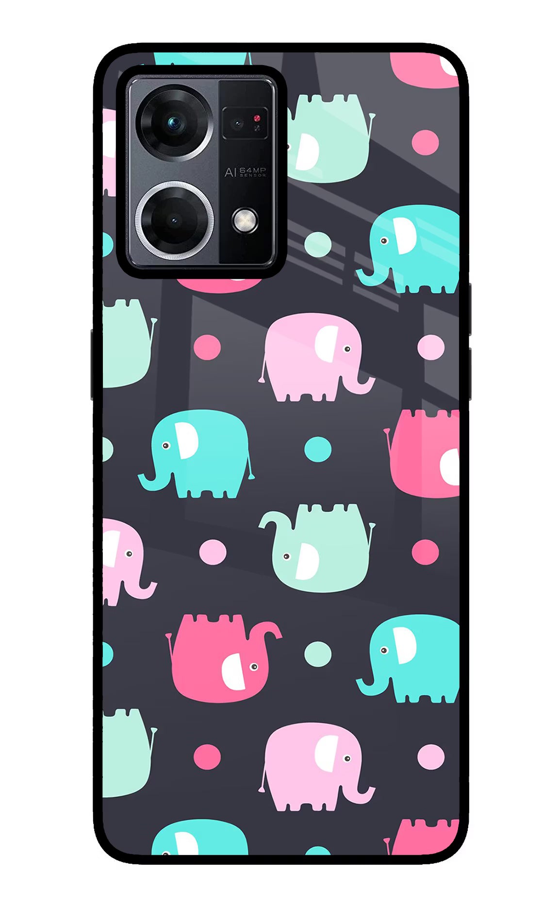 Elephants Oppo F21 Pro 4G Glass Case - Elephants Oppo F21 Pro 4G Glass Case Elephants Oppo F21 Pro 4G Glass Case