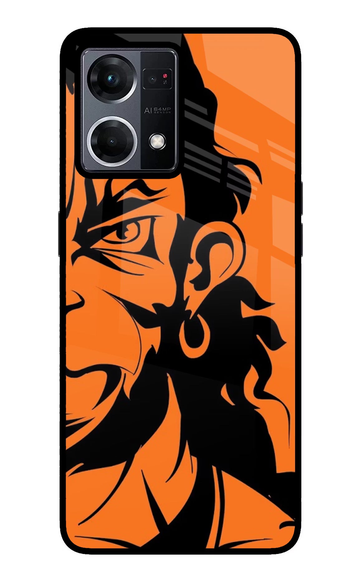 Hanuman Oppo F21 Pro 4G Back Cover - Hanuman Oppo F21 Pro 4G Glass Case Back Cover by Casekaro Hanuman Oppo F21 Pro 4G Glass Case Back Cover by Casekaro