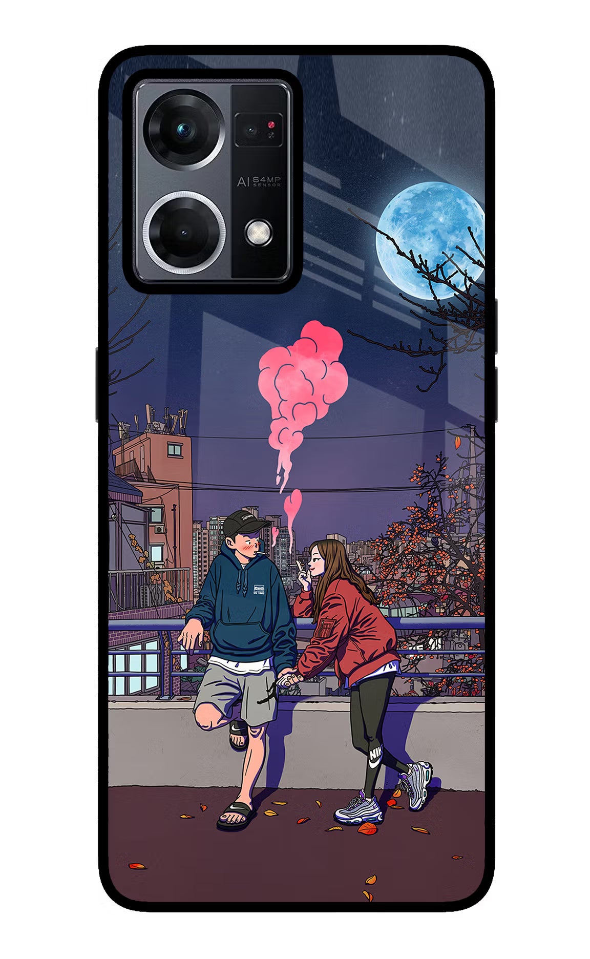 Chilling Couple Oppo F21 Pro 4G Glass Case - Chilling Couple Oppo F21 Pro 4G Glass Case Chilling Couple Oppo F21 Pro 4G Glass Case
