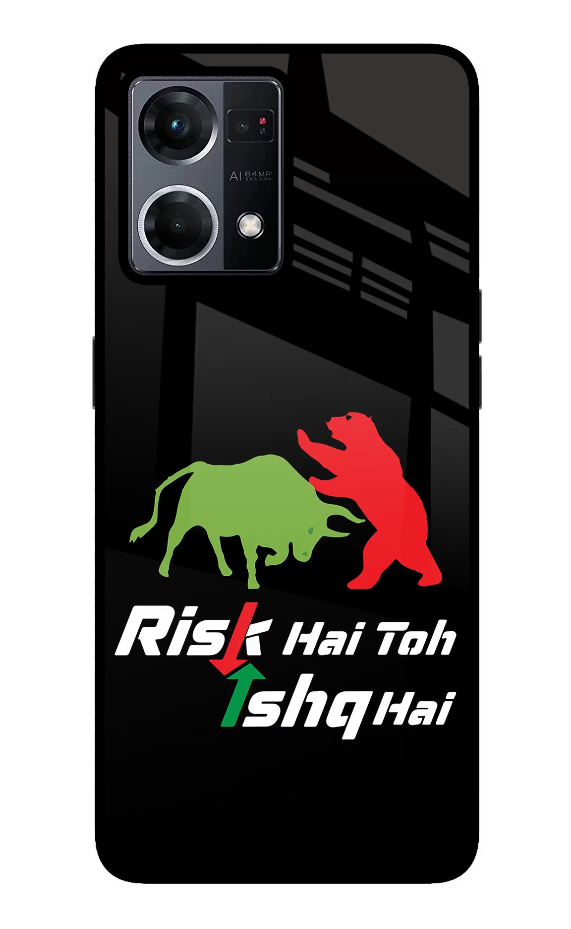 Risk Hai Toh Ishq Hai Oppo F21 Pro 4G Glass Case - Risk Hai Toh Ishq Hai Oppo F21 Pro 4G Glass Case Risk Hai Toh Ishq Hai Oppo F21 Pro 4G Glass Case
