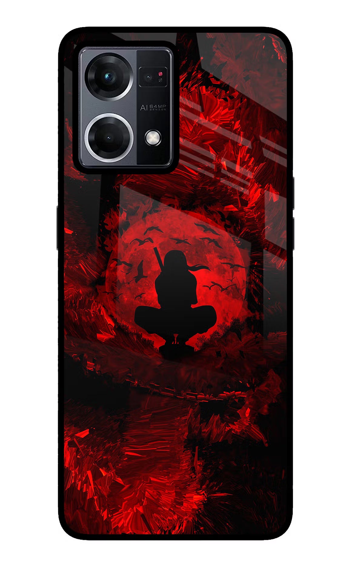 Itachi Uchiha Oppo F21 Pro 4G Back Cover - Itachi Uchiha Oppo F21 Pro 4G Glass Case Back Cover by Casekaro Itachi Uchiha Oppo F21 Pro 4G Glass Case Back Cover by Casekaro
