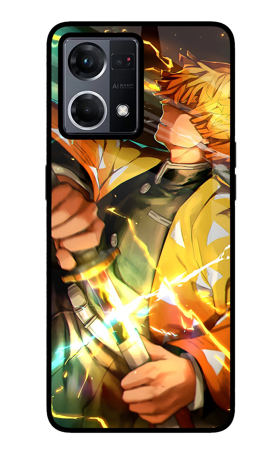 Demon Slayer Oppo F21 Pro 4G Glass Case - Demon Slayer Oppo F21 Pro 4G Glass Case Demon Slayer Oppo F21 Pro 4G Glass Case