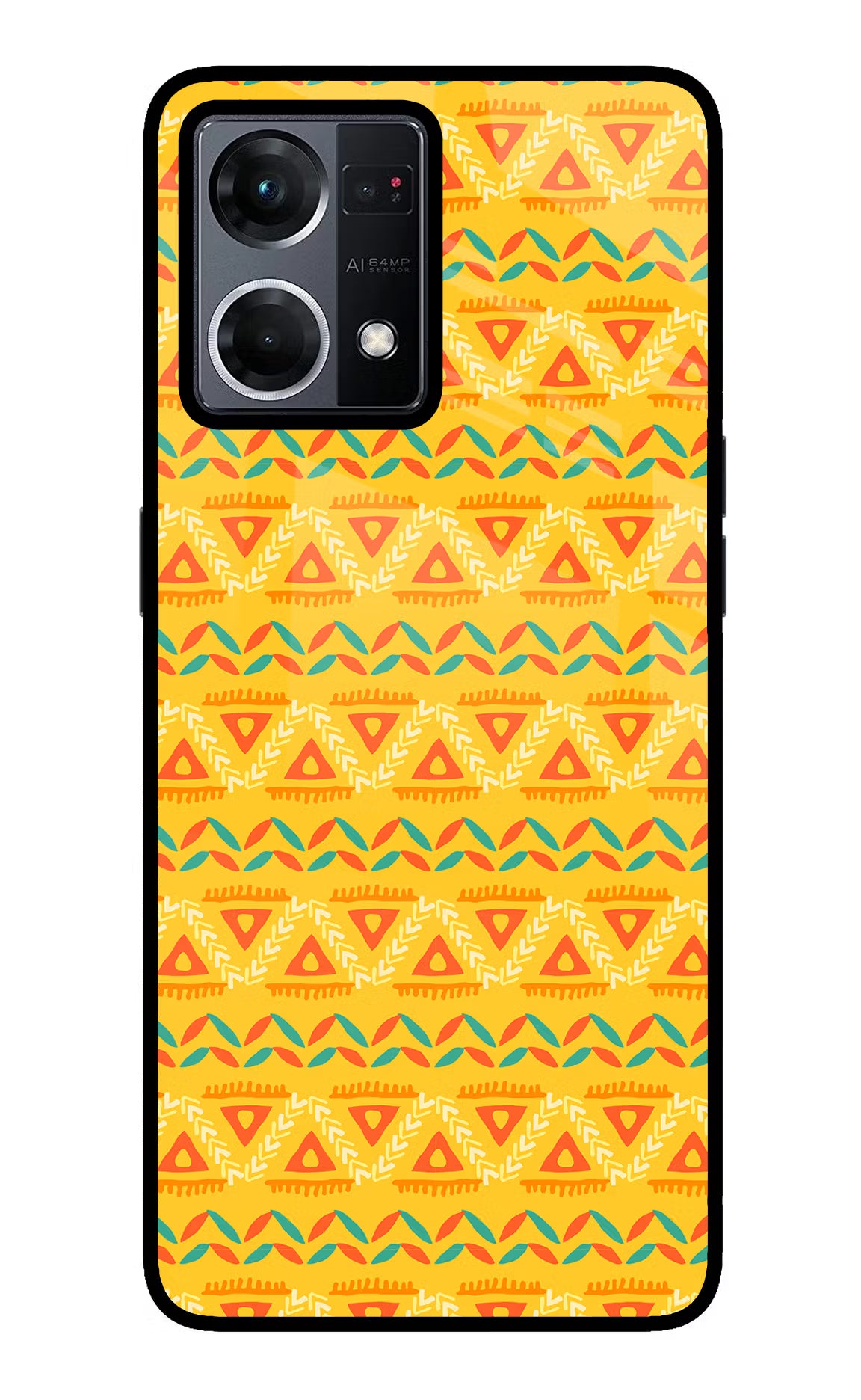 Tribal Pattern Oppo F21 Pro 4G Glass Case - Tribal Pattern Oppo F21 Pro 4G Glass Case Tribal Pattern Oppo F21 Pro 4G Glass Case