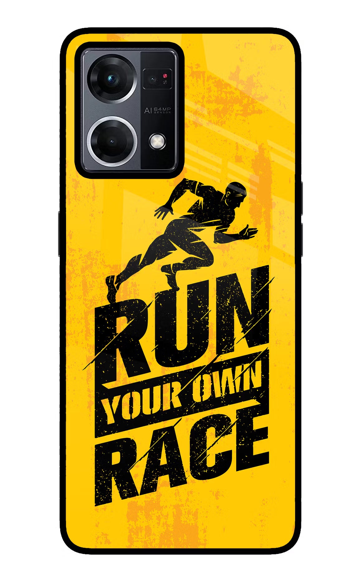 Run Your Own Race Oppo F21 Pro 4G Back Cover - Run Your Own Race Oppo F21 Pro 4G Glass Case Back Cover by Casekaro Run Your Own Race Oppo F21 Pro 4G Glass Case Back Cover by Casekaro