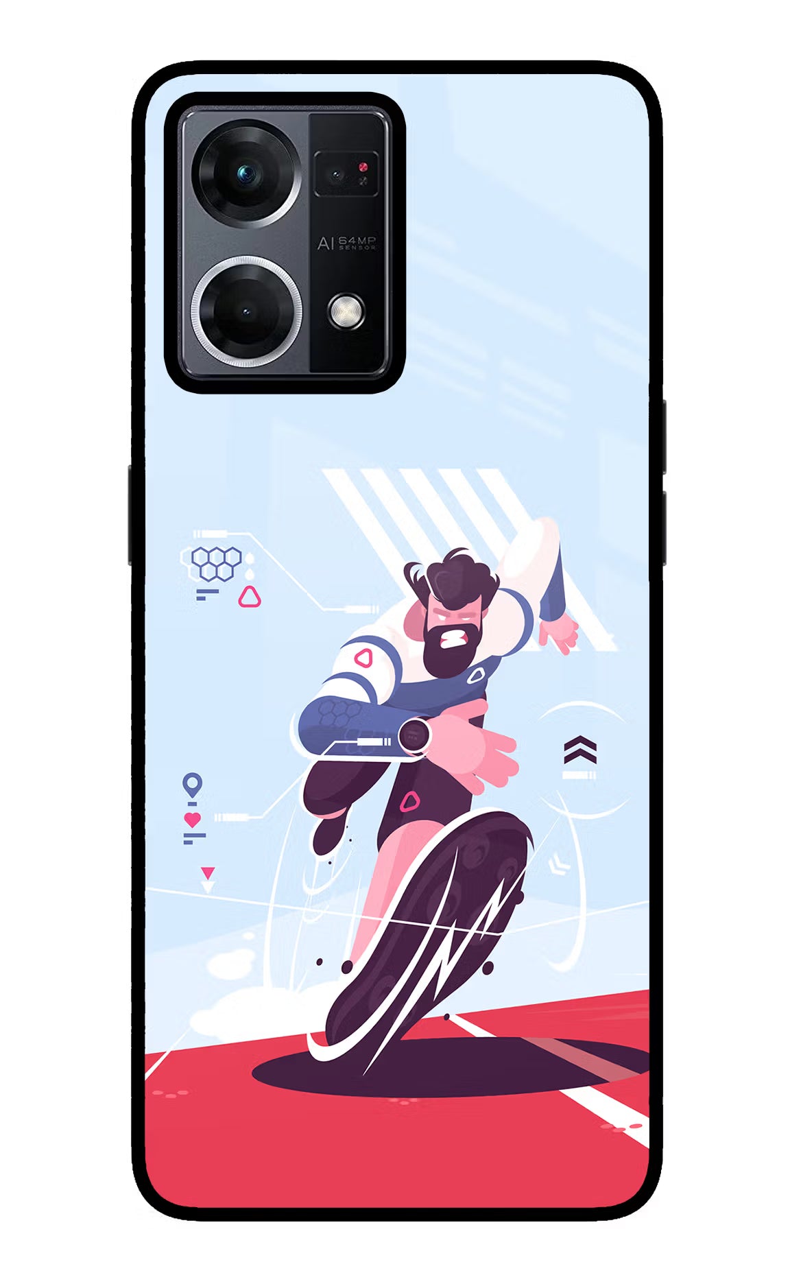 Run Pro Oppo F21 Pro 4G Back Cover - Run Pro Oppo F21 Pro 4G Glass Case Back Cover by Casekaro Run Pro Oppo F21 Pro 4G Glass Case Back Cover by Casekaro