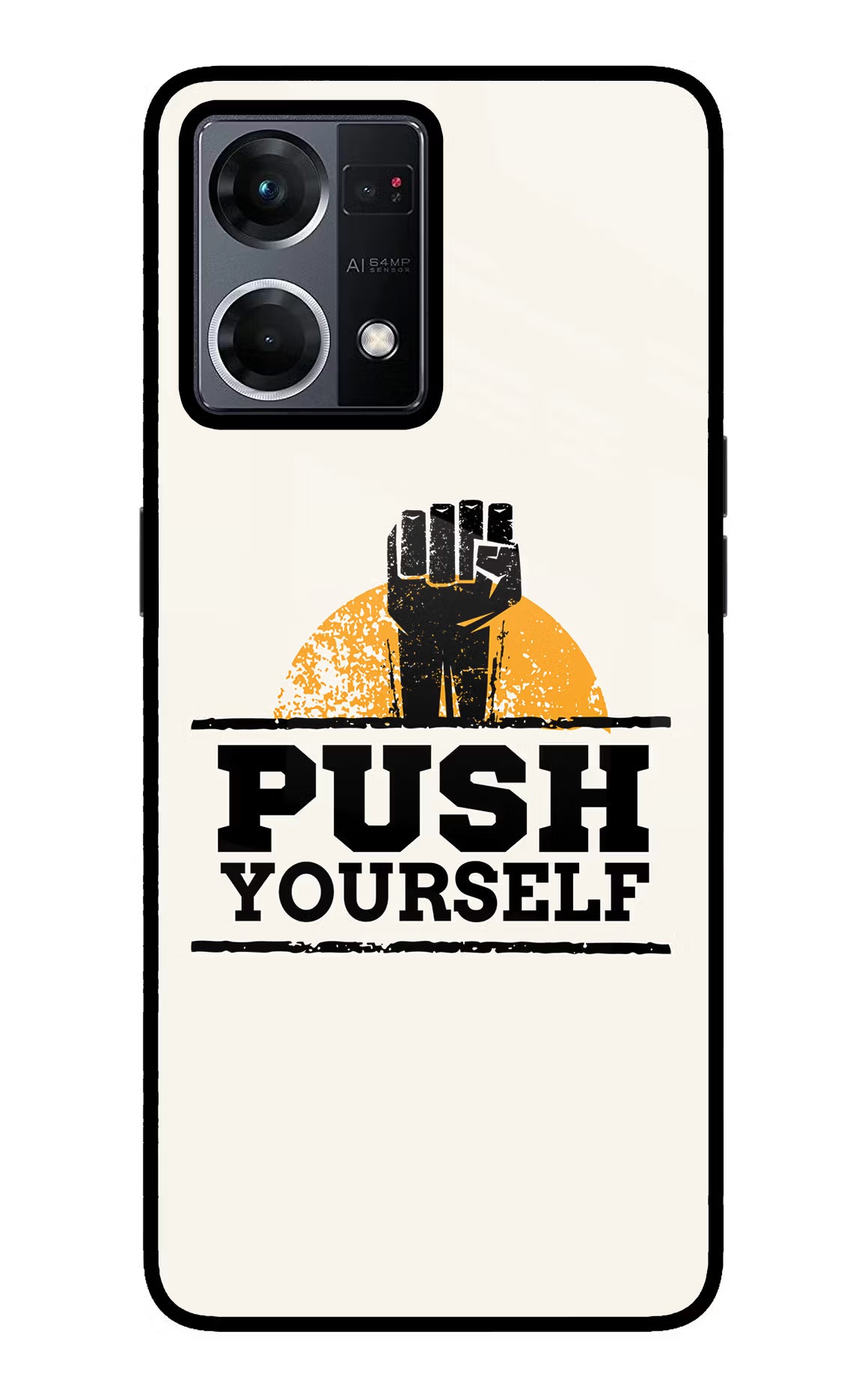 Push Yourself Oppo F21 Pro 4G Back Cover - Push Yourself Oppo F21 Pro 4G Glass Case Back Cover by Casekaro Push Yourself Oppo F21 Pro 4G Glass Case Back Cover by Casekaro