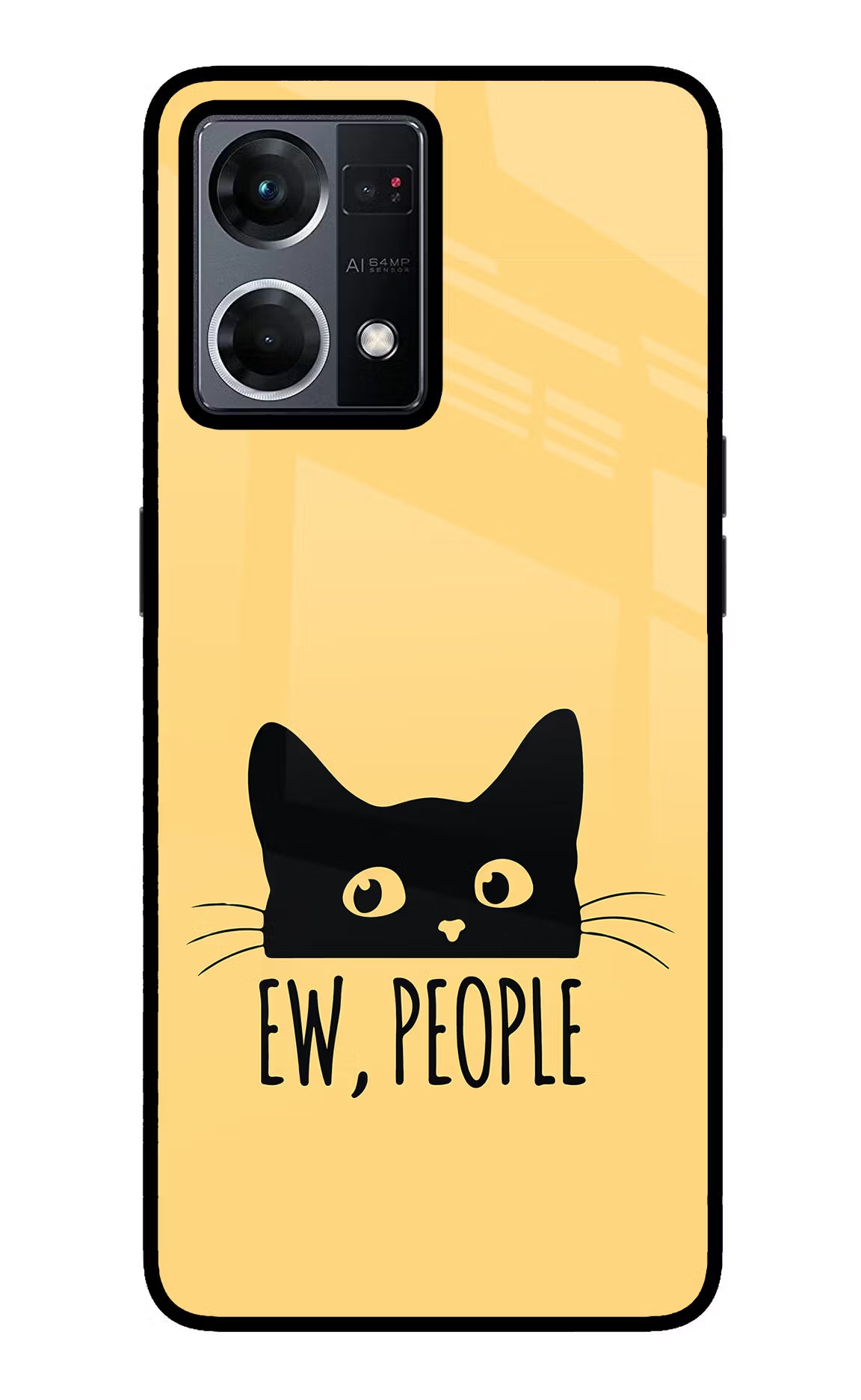 Ew People Catitude Oppo F21 Pro 4G Glass Case - Ew People Catitude Oppo F21 Pro 4G Glass Case Ew People Catitude Oppo F21 Pro 4G Glass Case