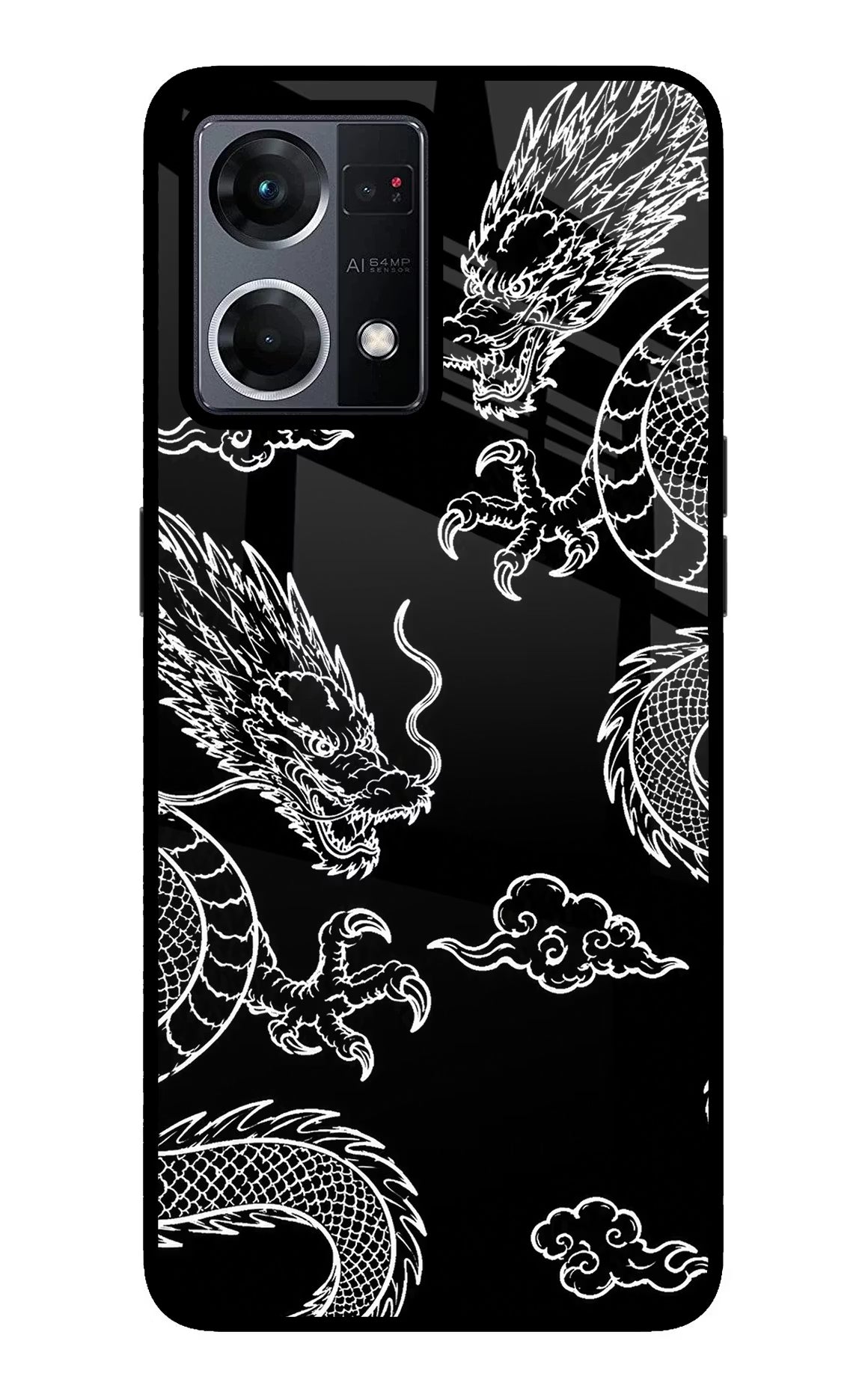Twin Dragons Oppo F21 Pro 4G Glass Case - Twin Dragons Oppo F21 Pro 4G Glass Case Twin Dragons Oppo F21 Pro 4G Glass Case