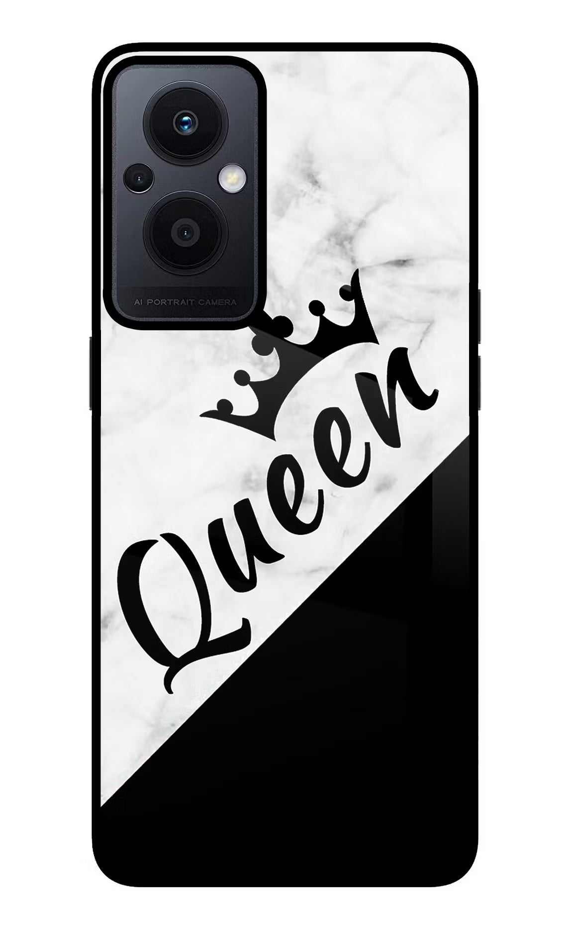 Queen Oppo F21 Pro 5G Back Cover - Queen Oppo F21 Pro 5G Glass Case Back Cover by Casekaro Queen Oppo F21 Pro 5G Glass Case Back Cover by Casekaro