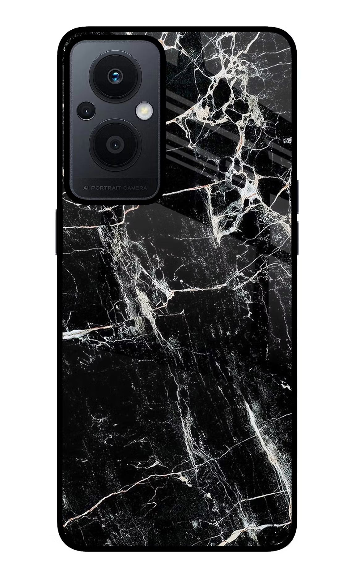 Black Marble Texture Oppo F21 Pro 5G Glass Case - Black Marble Texture Oppo F21 Pro 5G Glass Case Black Marble Texture Oppo F21 Pro 5G Glass Case