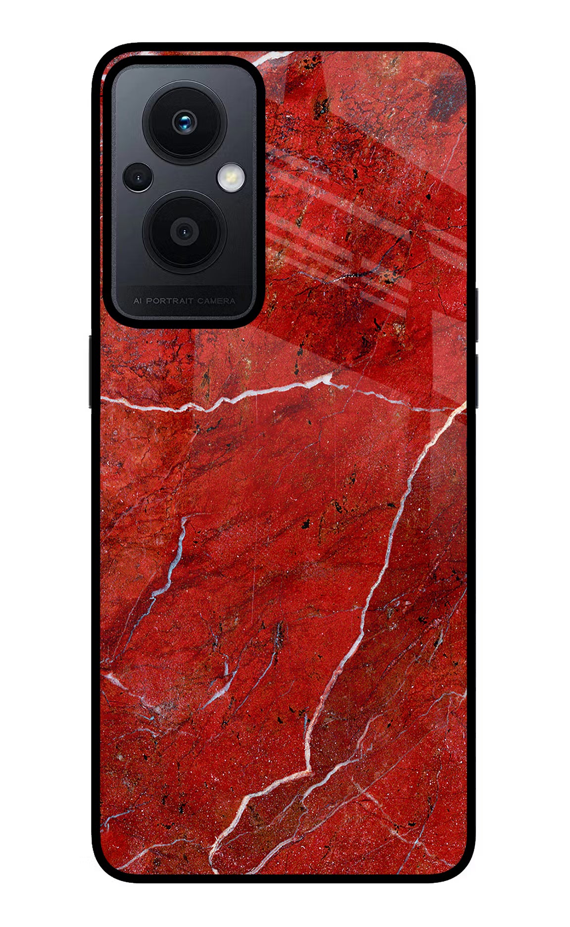 Red Marble Design Oppo F21 Pro 5G Glass Case - Red Marble Design Oppo F21 Pro 5G Glass Case Red Marble Design Oppo F21 Pro 5G Glass Case