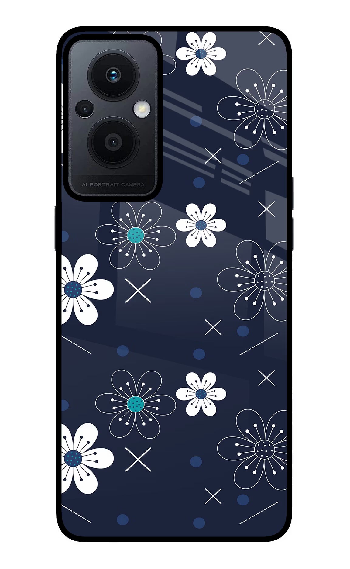 Flowers Oppo F21 Pro 5G Back Cover - Flowers Oppo F21 Pro 5G Glass Case Back Cover by Casekaro Flowers Oppo F21 Pro 5G Glass Case Back Cover by Casekaro