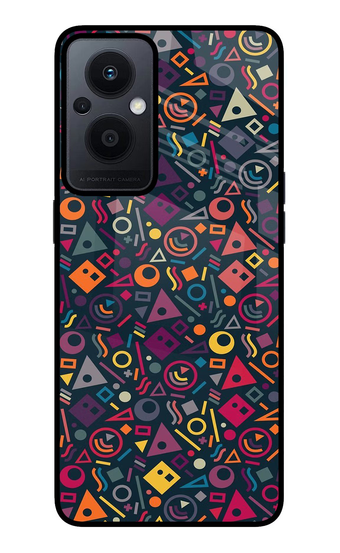 Geometric Abstract Oppo F21 Pro 5G Back Cover - Geometric Abstract Oppo F21 Pro 5G Glass Case Back Cover by Casekaro Geometric Abstract Oppo F21 Pro 5G Glass Case Back Cover by Casekaro