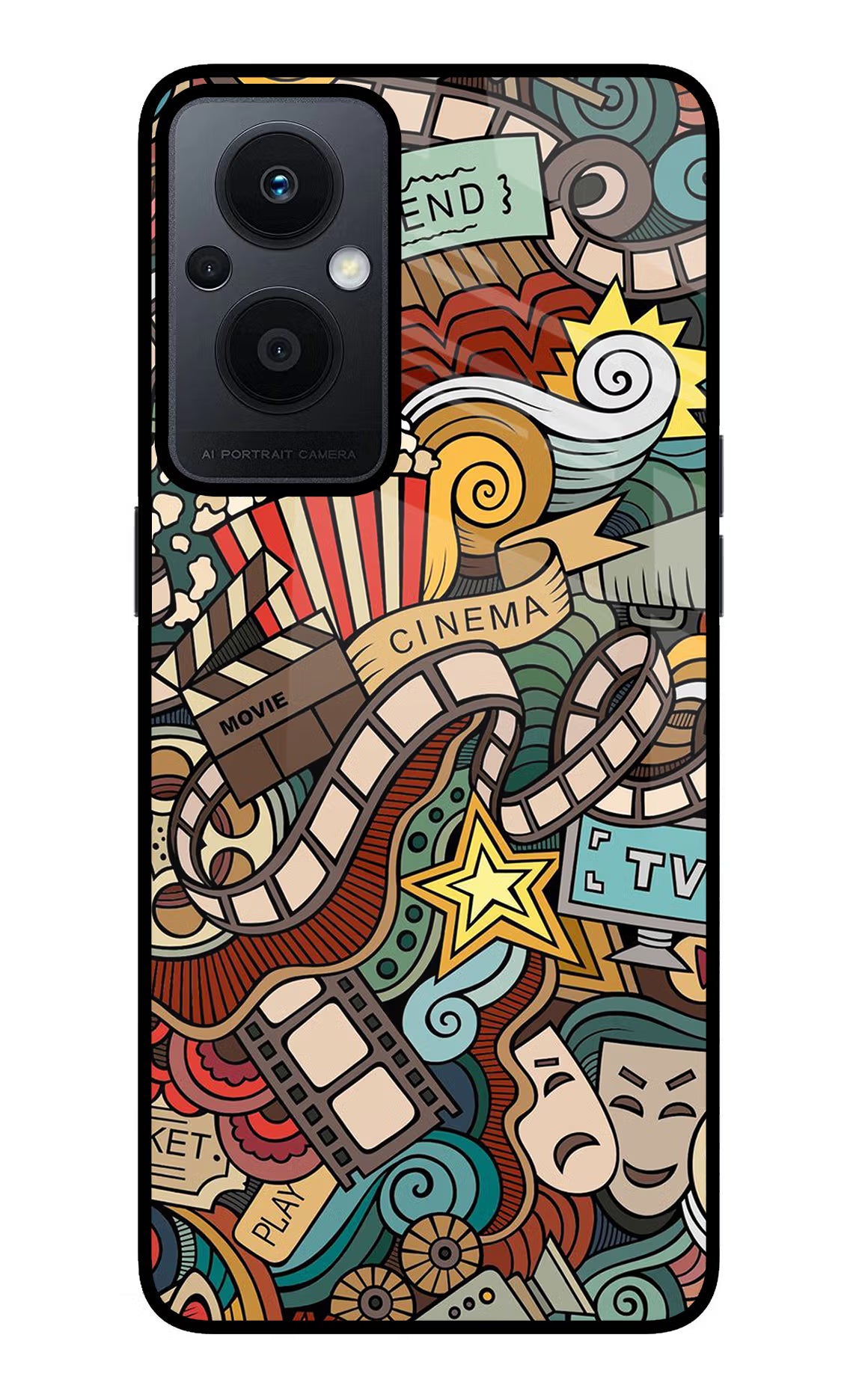 Cinema Abstract Oppo F21 Pro 5G Back Cover - Cinema Abstract Oppo F21 Pro 5G Glass Case Back Cover by Casekaro Cinema Abstract Oppo F21 Pro 5G Glass Case Back Cover by Casekaro