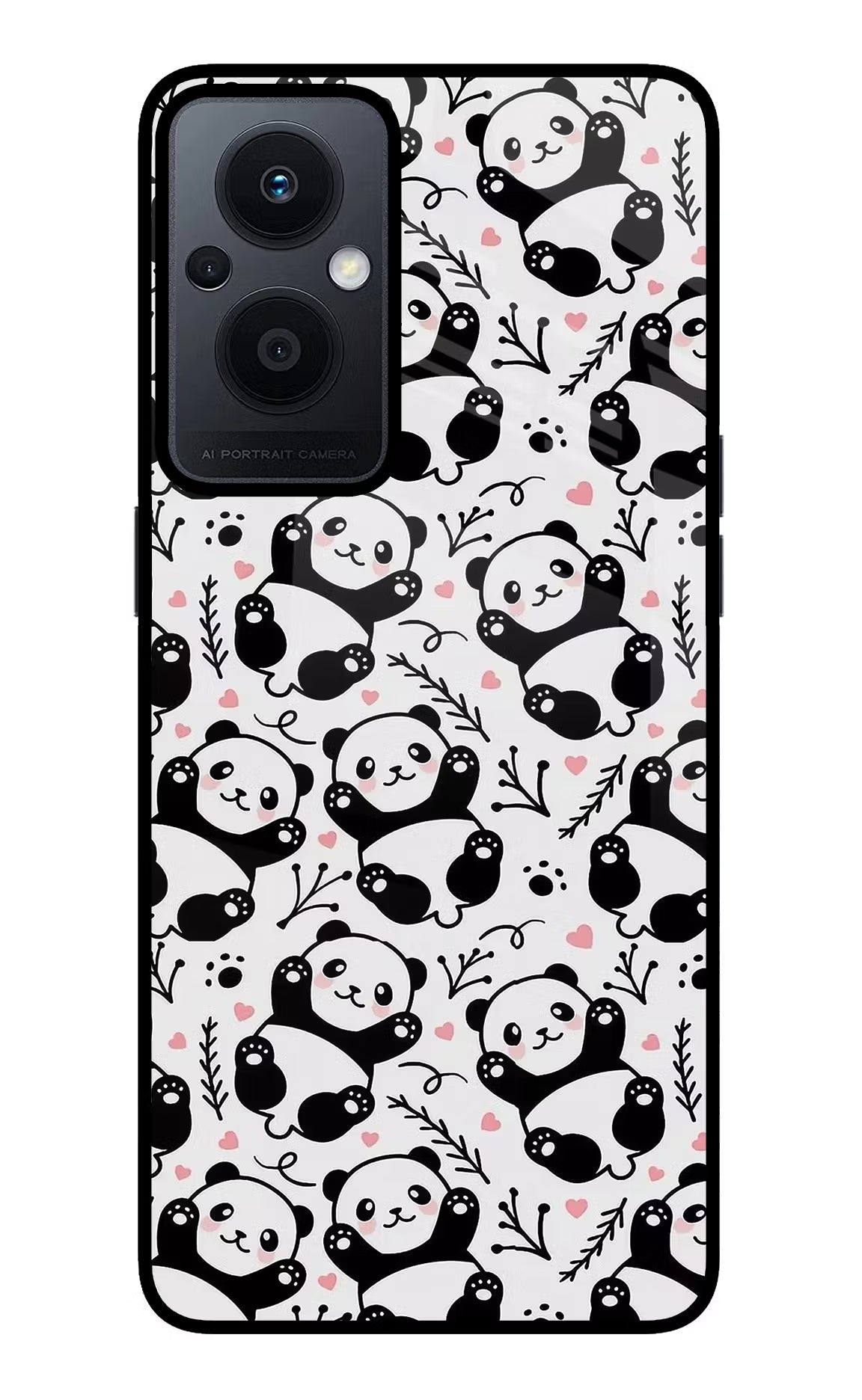 Cute Panda Oppo F21 Pro 5G Back Cover - Cute Panda Oppo F21 Pro 5G Glass Case Back Cover by Casekaro Cute Panda Oppo F21 Pro 5G Glass Case Back Cover by Casekaro