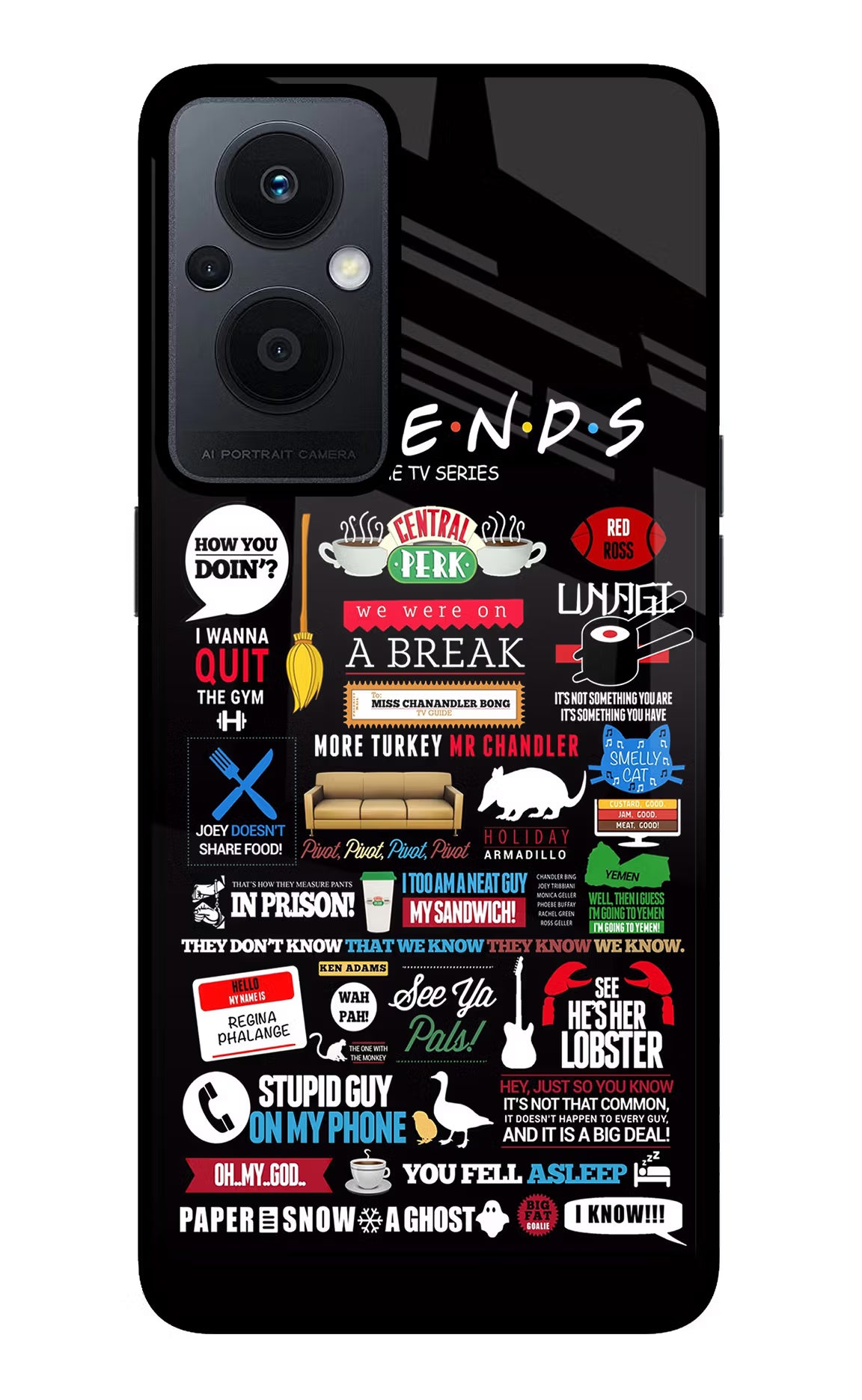 FRIENDS Oppo F21 Pro 5G Glass Case - FRIENDS Oppo F21 Pro 5G Glass Case FRIENDS Oppo F21 Pro 5G Glass Case