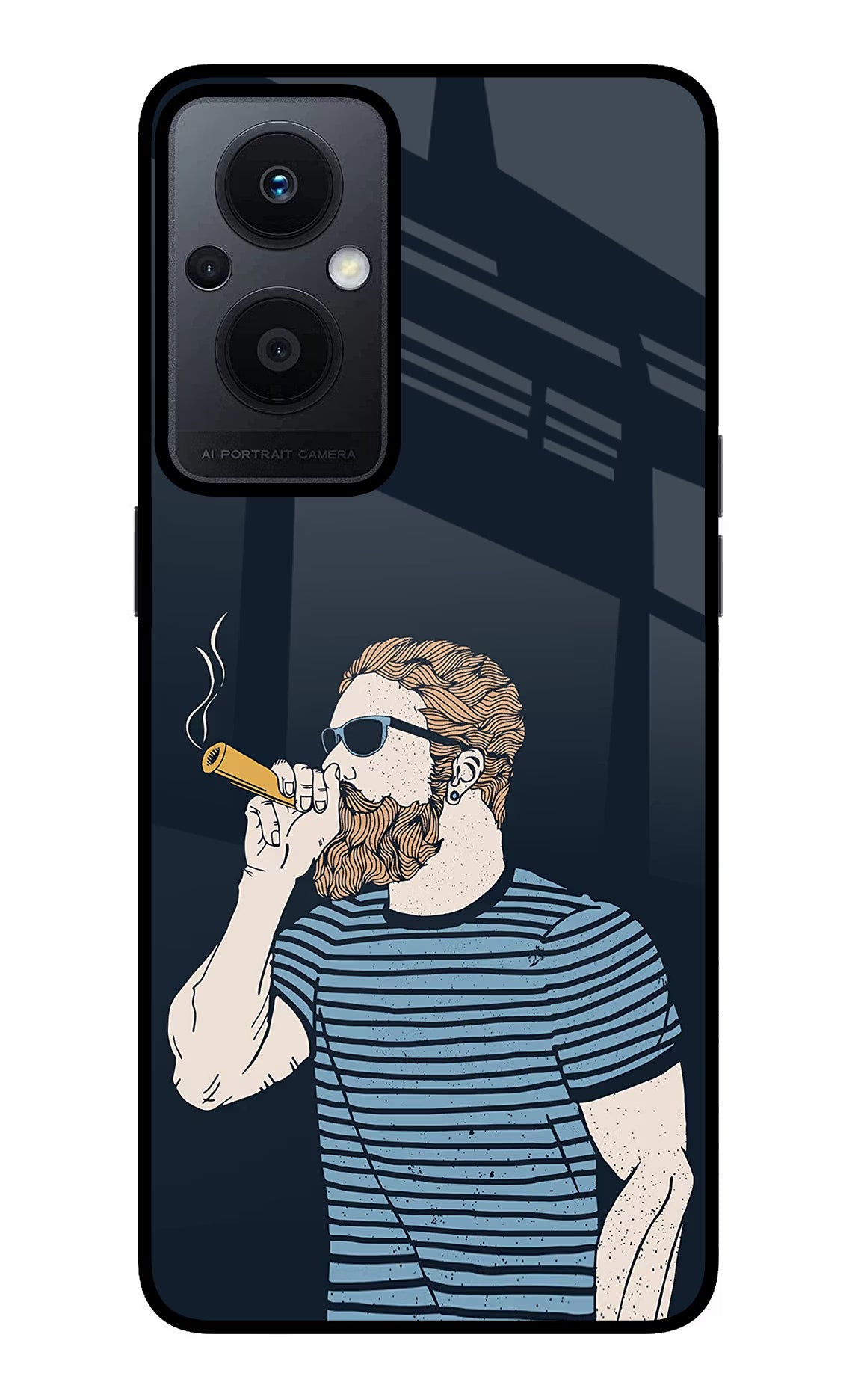 Smoking Oppo F21 Pro 5G Back Cover - Smoking Oppo F21 Pro 5G Glass Case Back Cover by Casekaro Smoking Oppo F21 Pro 5G Glass Case Back Cover by Casekaro