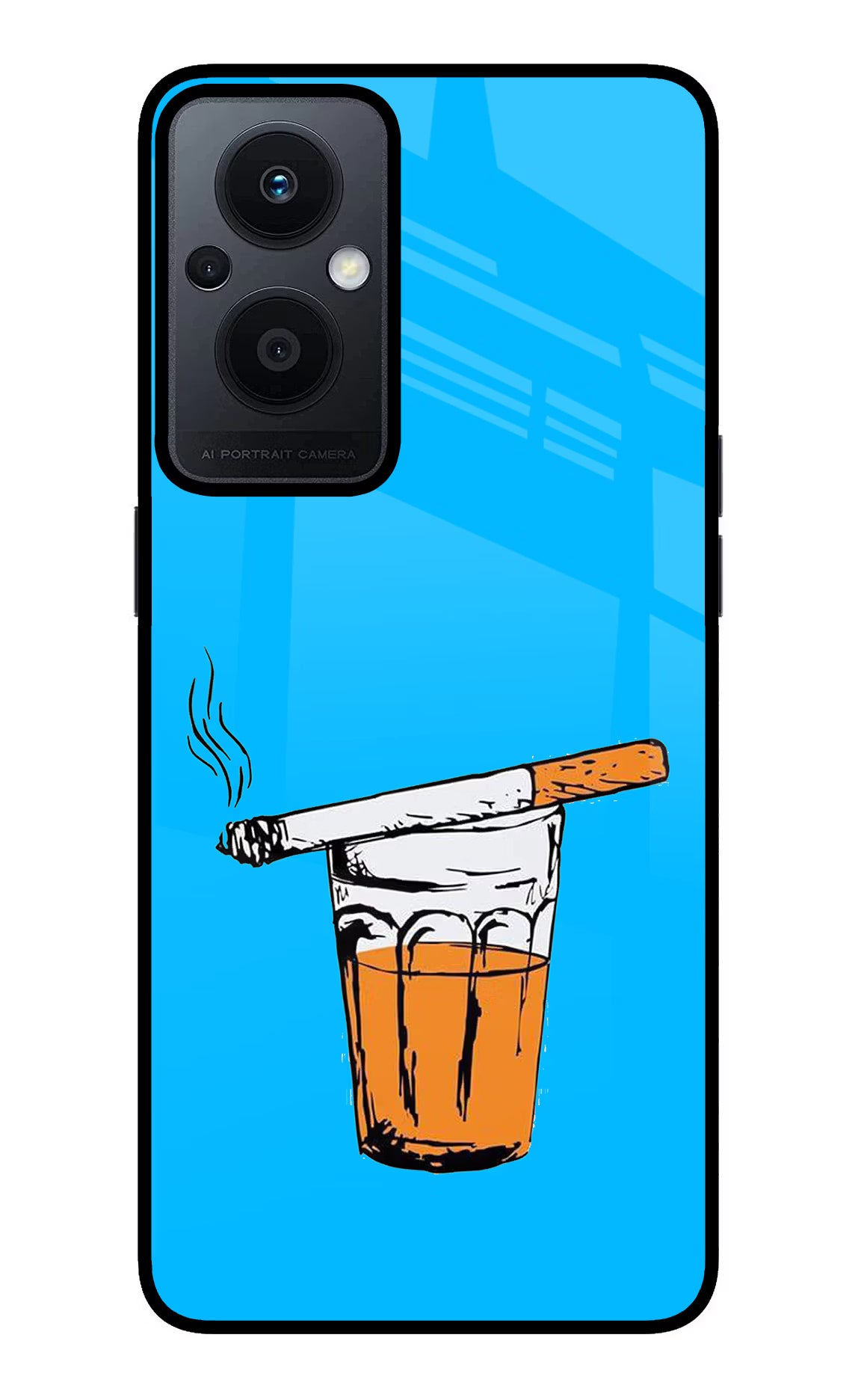 Chai Sutta Oppo F21 Pro 5G Back Cover - Chai Sutta Oppo F21 Pro 5G Glass Case Back Cover by Casekaro Chai Sutta Oppo F21 Pro 5G Glass Case Back Cover by Casekaro