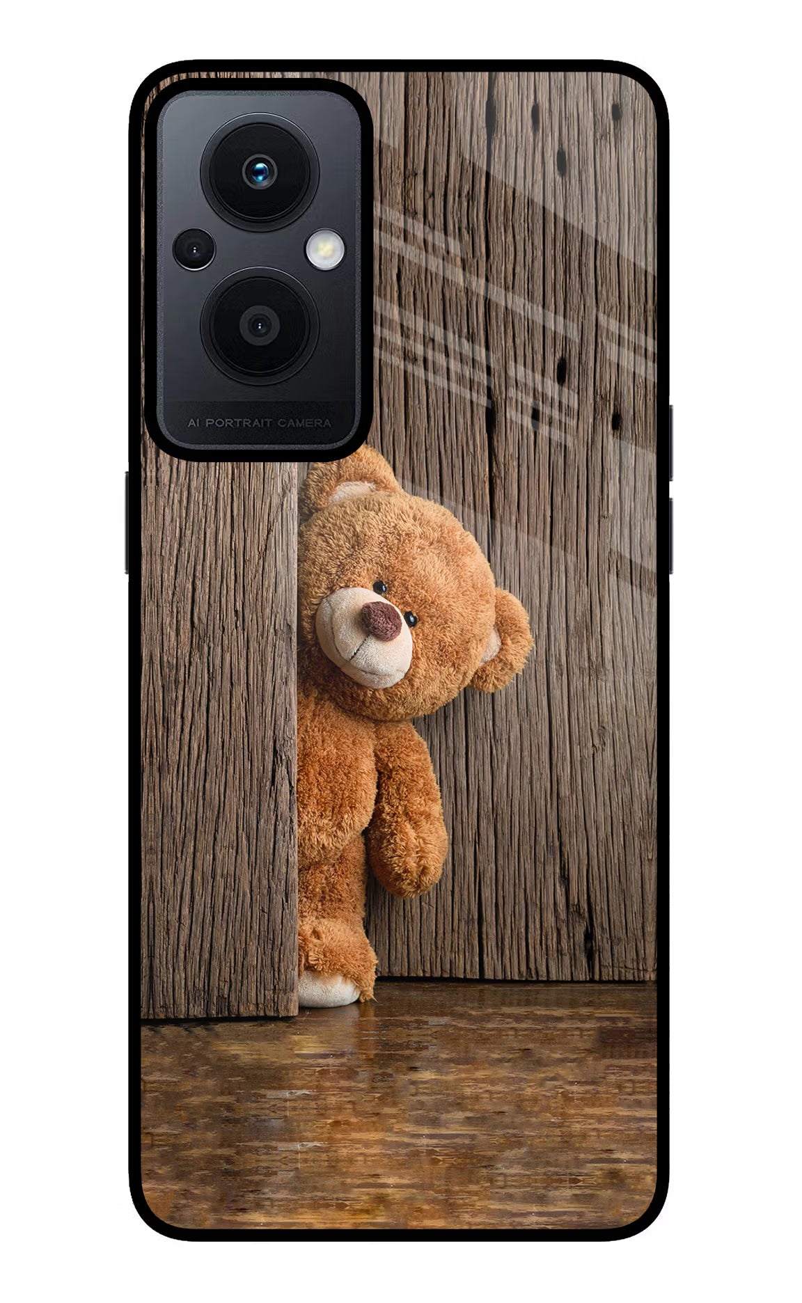 Teddy Wooden Oppo F21 Pro 5G Back Cover - Teddy Wooden Oppo F21 Pro 5G Glass Case Back Cover by Casekaro Teddy Wooden Oppo F21 Pro 5G Glass Case Back Cover by Casekaro