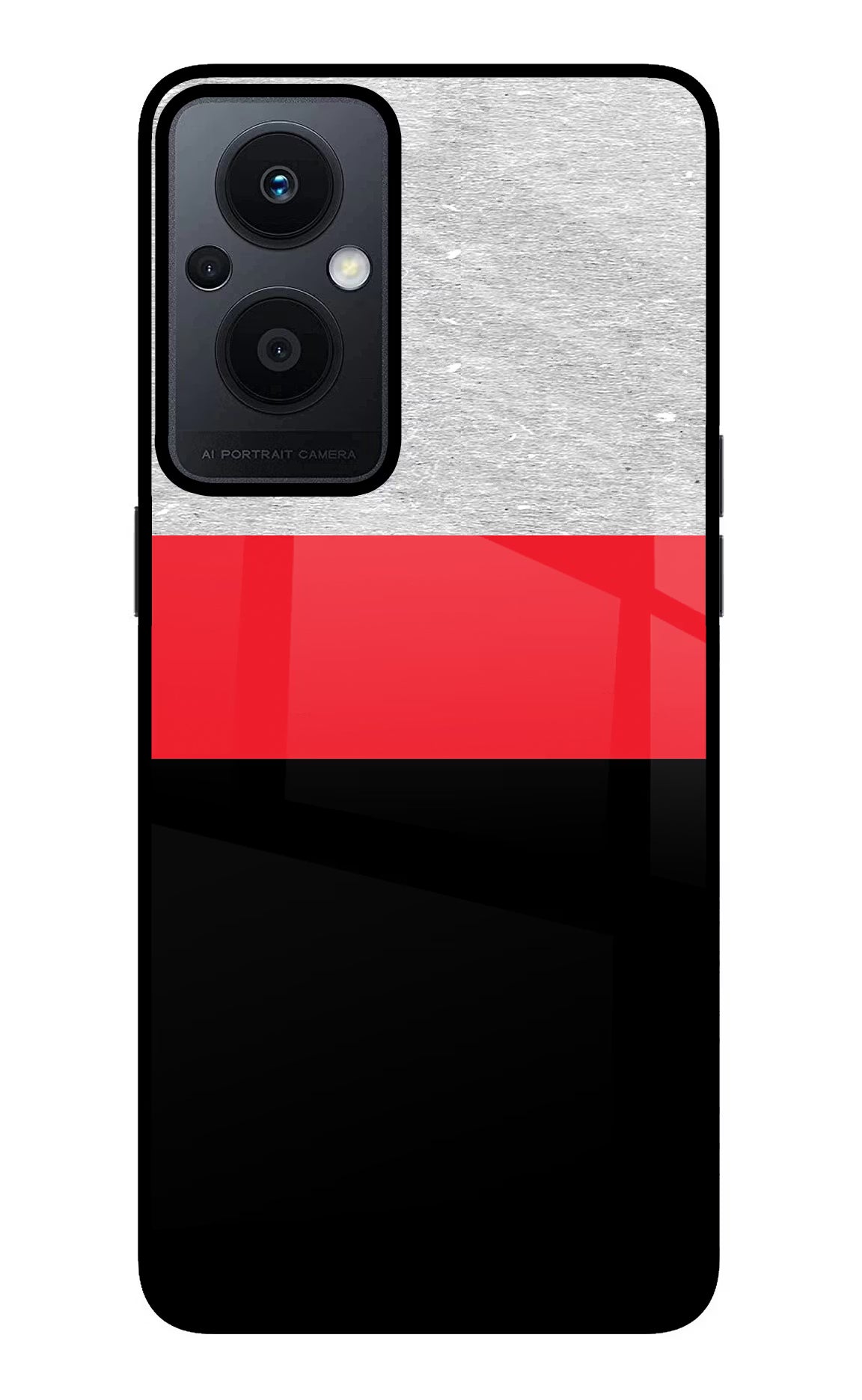 Tri Color Pattern Oppo F21 Pro 5G Back Cover - Tri Color Pattern Oppo F21 Pro 5G Glass Case Back Cover by Casekaro Tri Color Pattern Oppo F21 Pro 5G Glass Case Back Cover by Casekaro