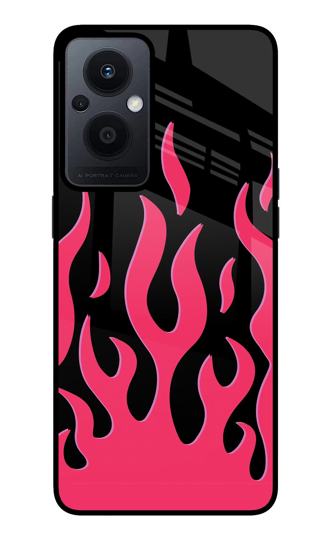 Fire Flames Oppo F21 Pro 5G Back Cover - Fire Flames Oppo F21 Pro 5G Glass Case Back Cover by Casekaro Fire Flames Oppo F21 Pro 5G Glass Case Back Cover by Casekaro