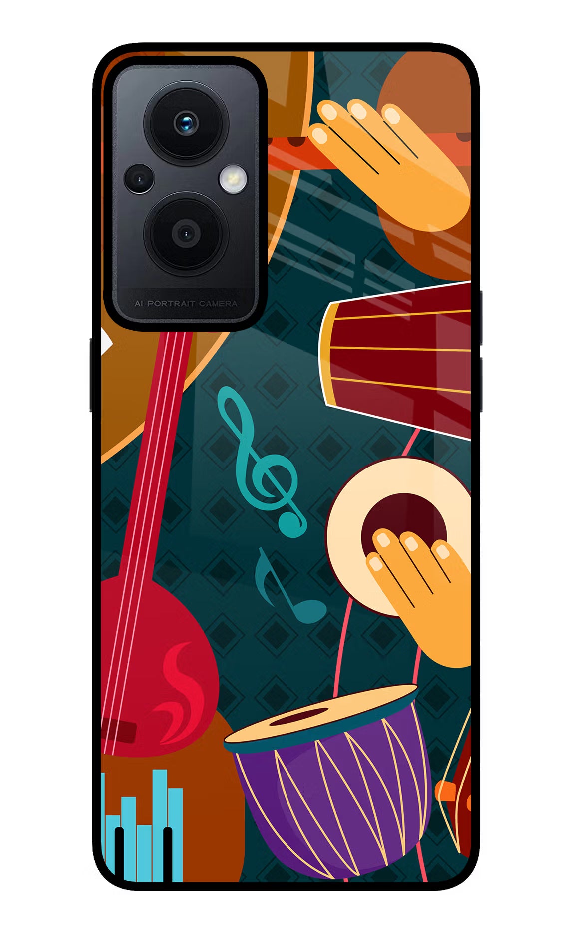 Music Instrument Oppo F21 Pro 5G Back Cover - Music Instrument Oppo F21 Pro 5G Glass Case Back Cover by Casekaro Music Instrument Oppo F21 Pro 5G Glass Case Back Cover by Casekaro