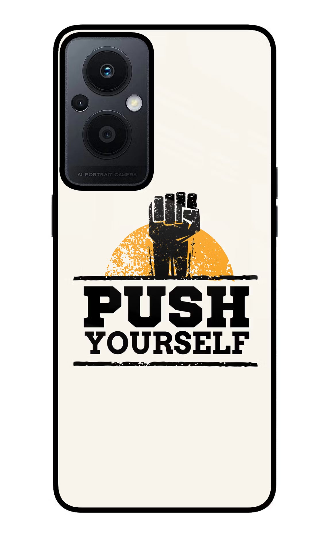 Push Yourself Oppo F21 Pro 5G Glass Case - Push Yourself Oppo F21 Pro 5G Glass Case Push Yourself Oppo F21 Pro 5G Glass Case