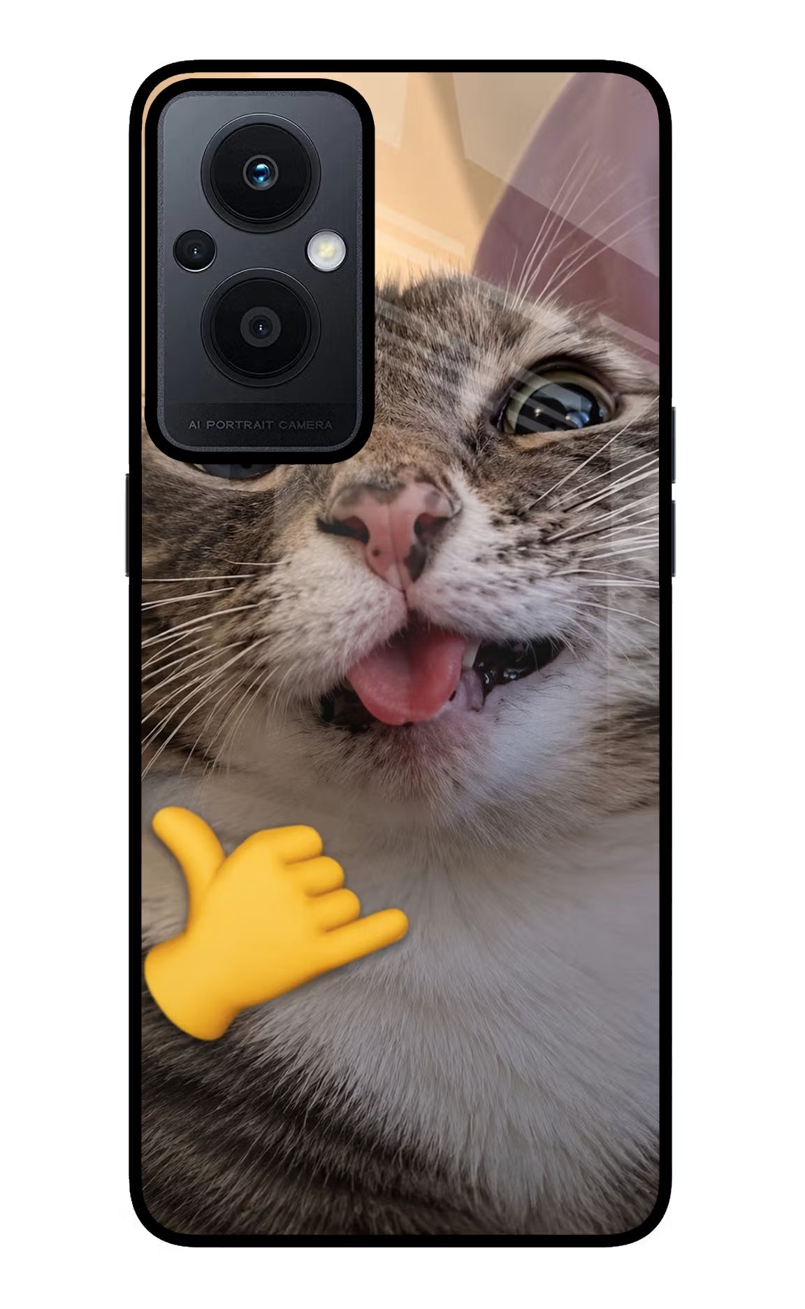Silly Cat Call Oppo F21 Pro 5G Glass Case - Silly Cat Call Oppo F21 Pro 5G Glass Case Silly Cat Call Oppo F21 Pro 5G Glass Case