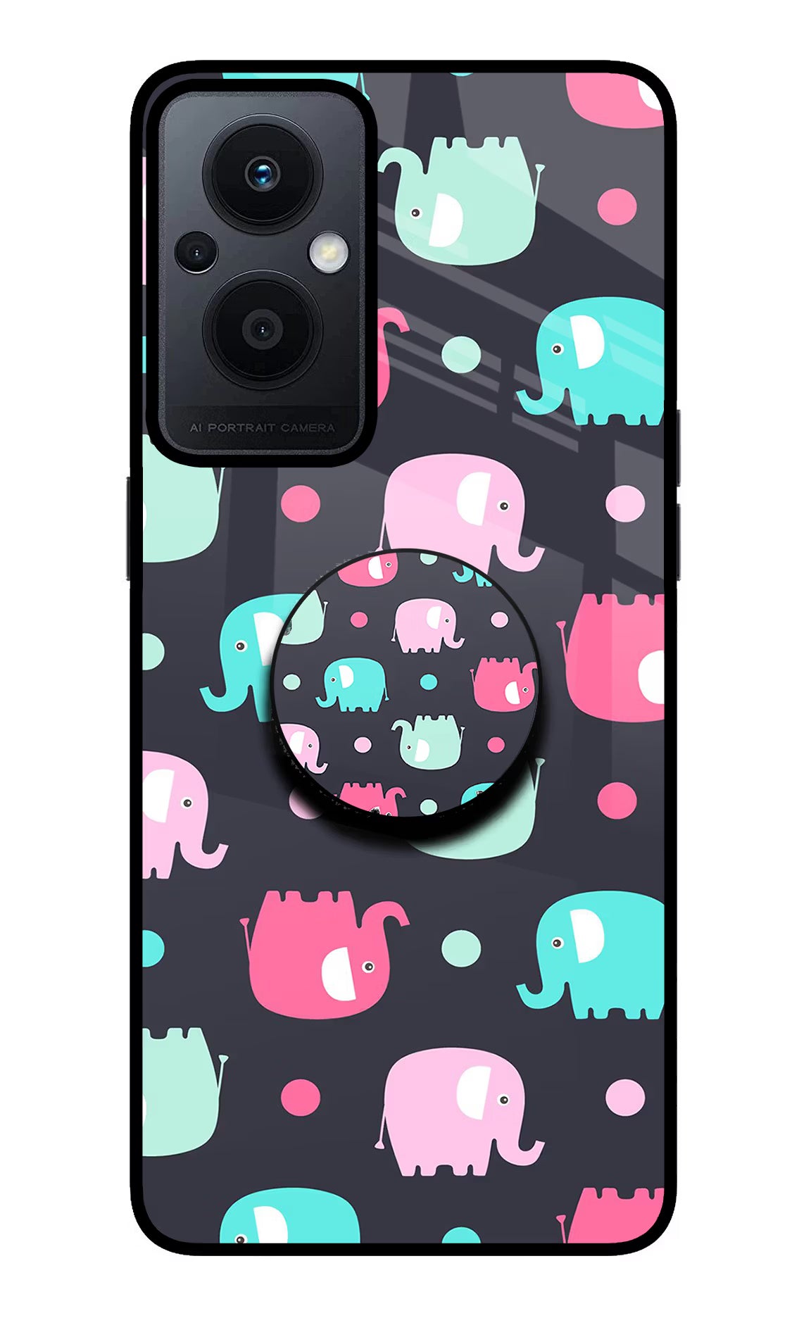 Baby Elephants Oppo F21 Pro 5G Pop Case - Baby Elephants Oppo F21 Pro 5G Pop Case by Casekaro Baby Elephants Oppo F21 Pro 5G Pop Case by Casekaro